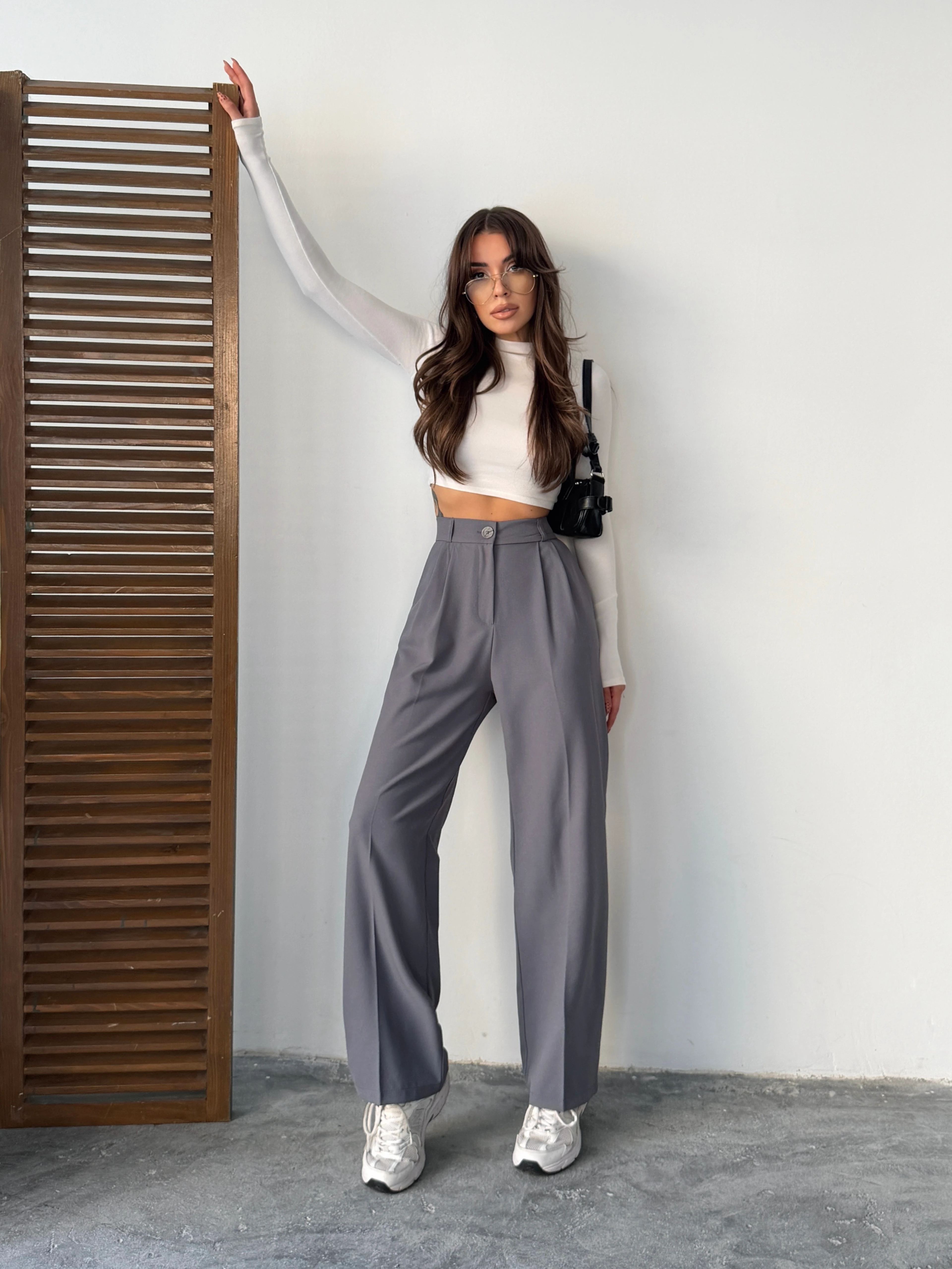 Arka Beli Lastikli Palazzo Pantolon 