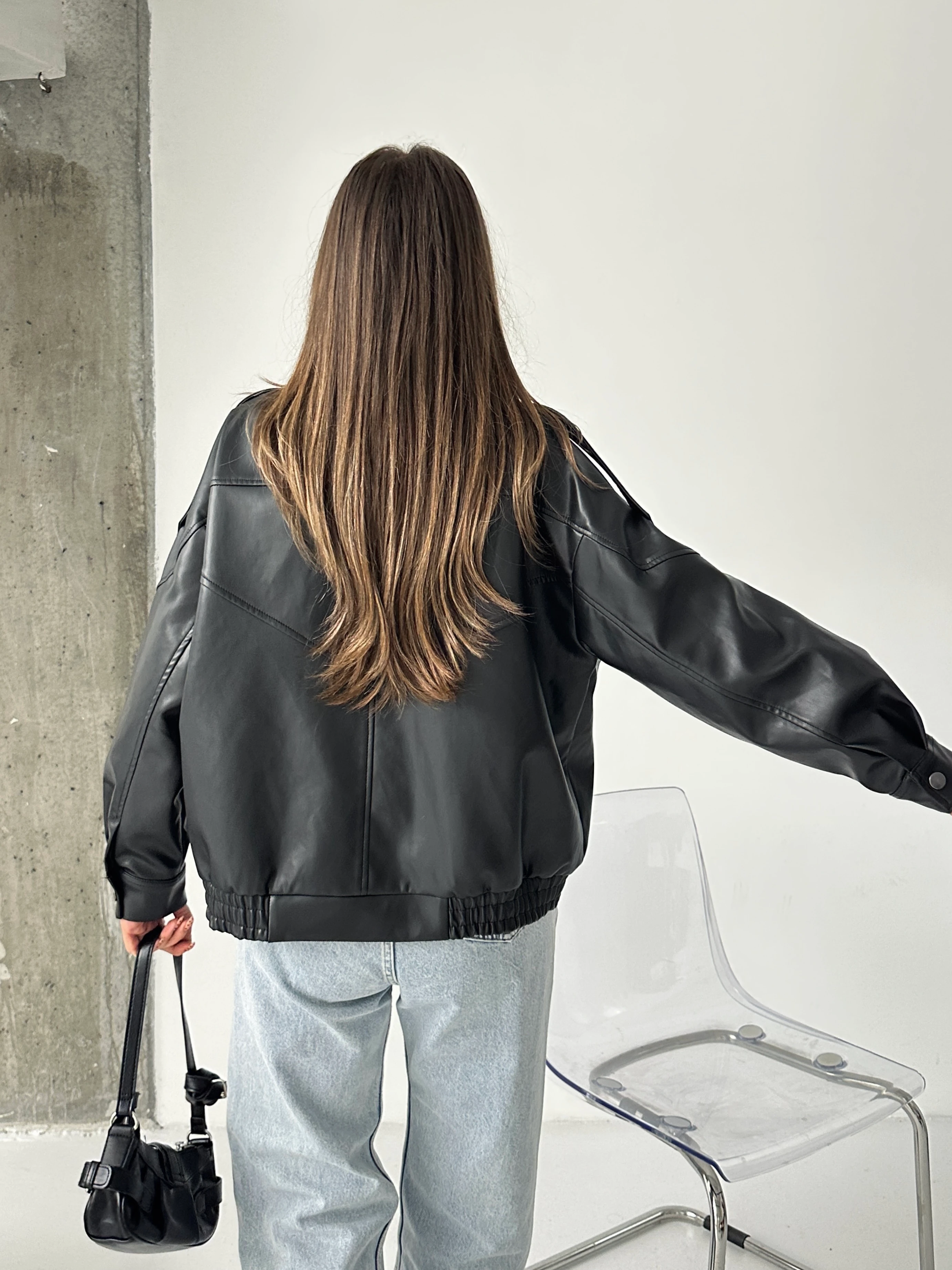 Oversize Iconıc Deri Ceket 