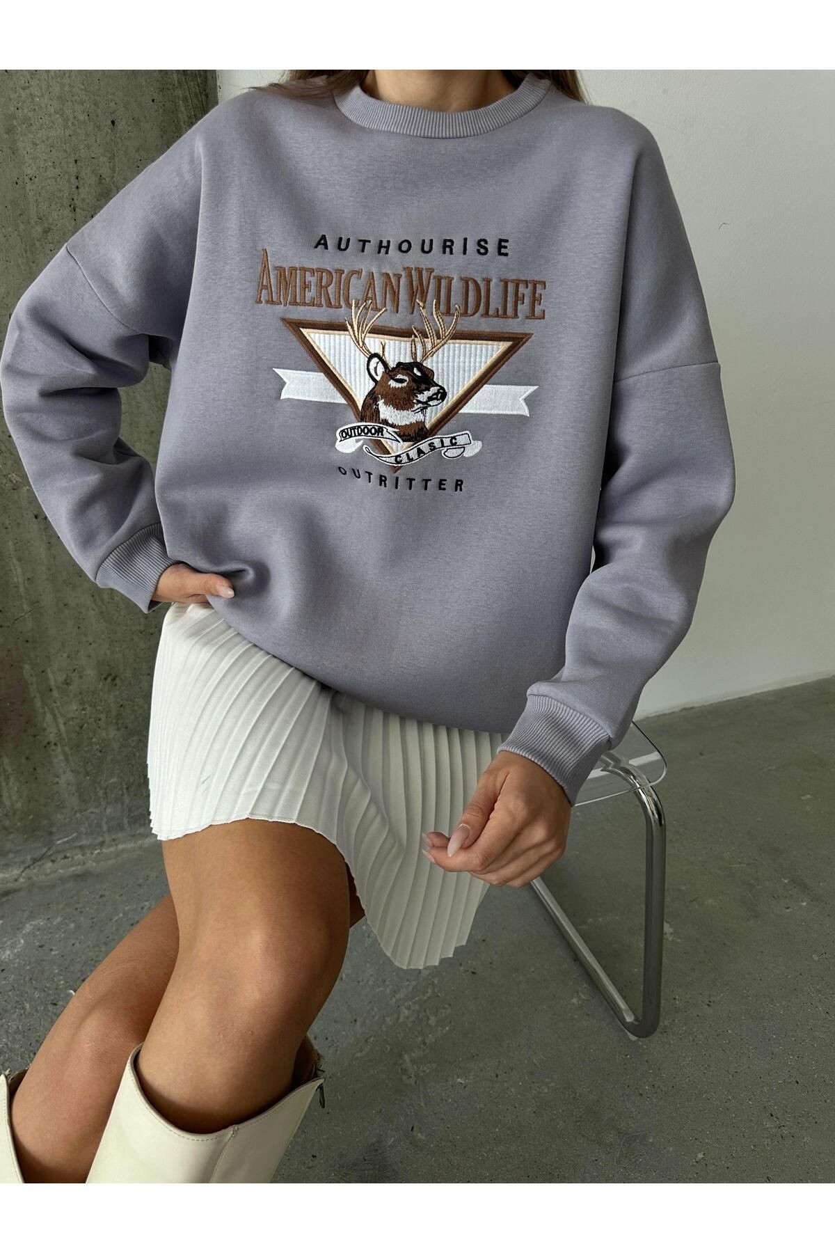 Amerıcan Wılder Sweatshirt Lila