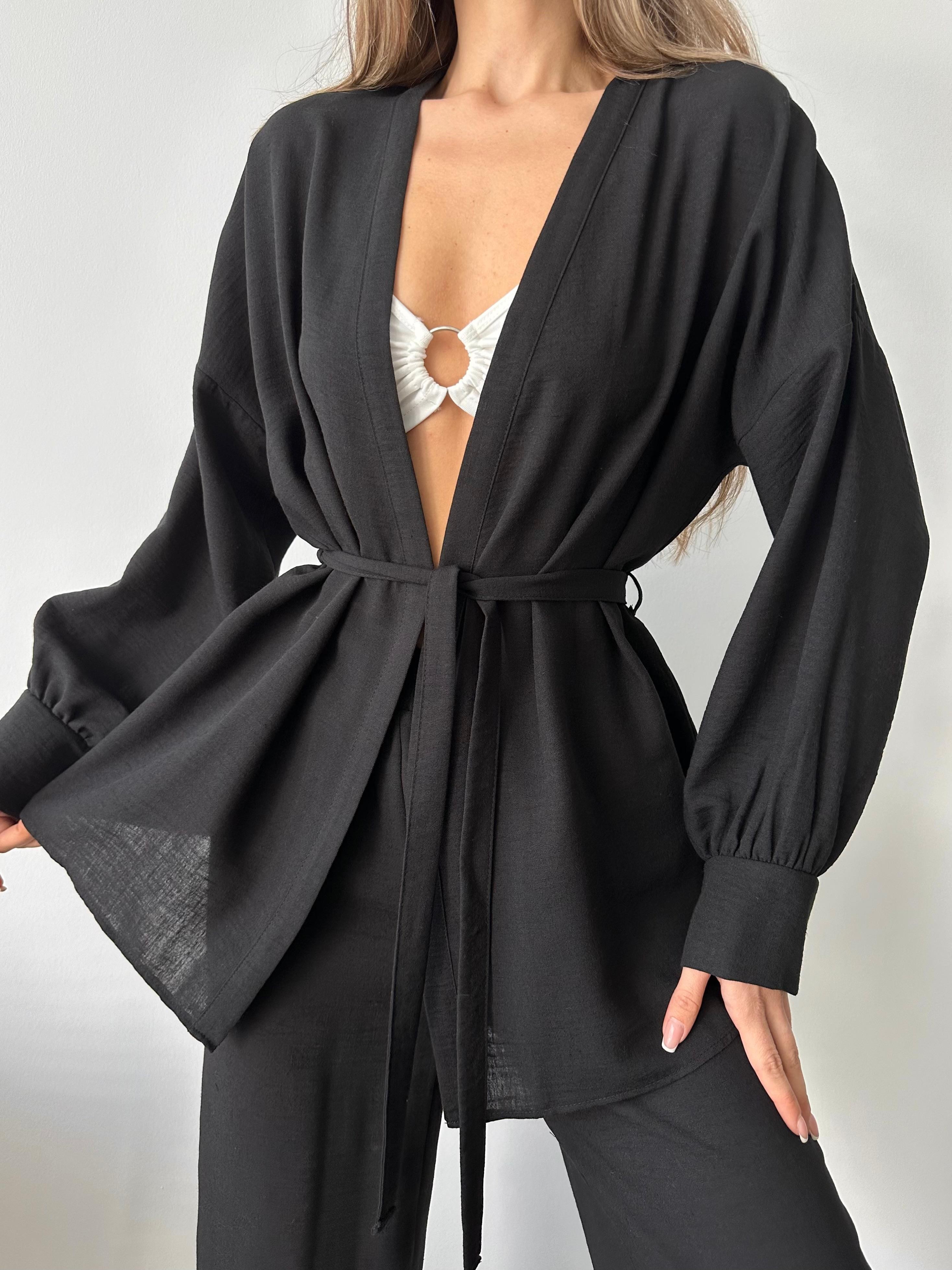 Adel Kimono Takım Siyah