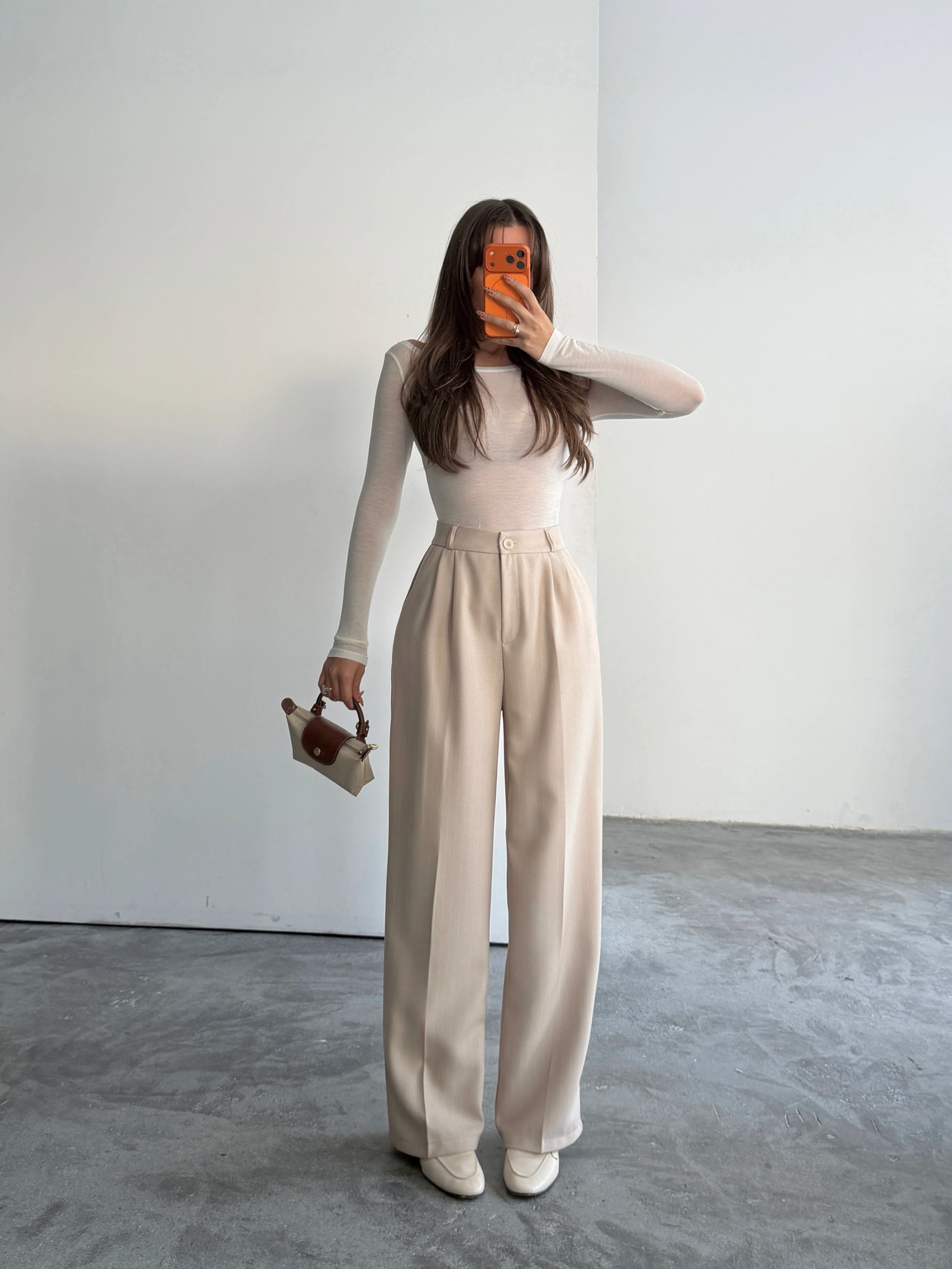 Yünefekt Çizgili Palazzo - Taş