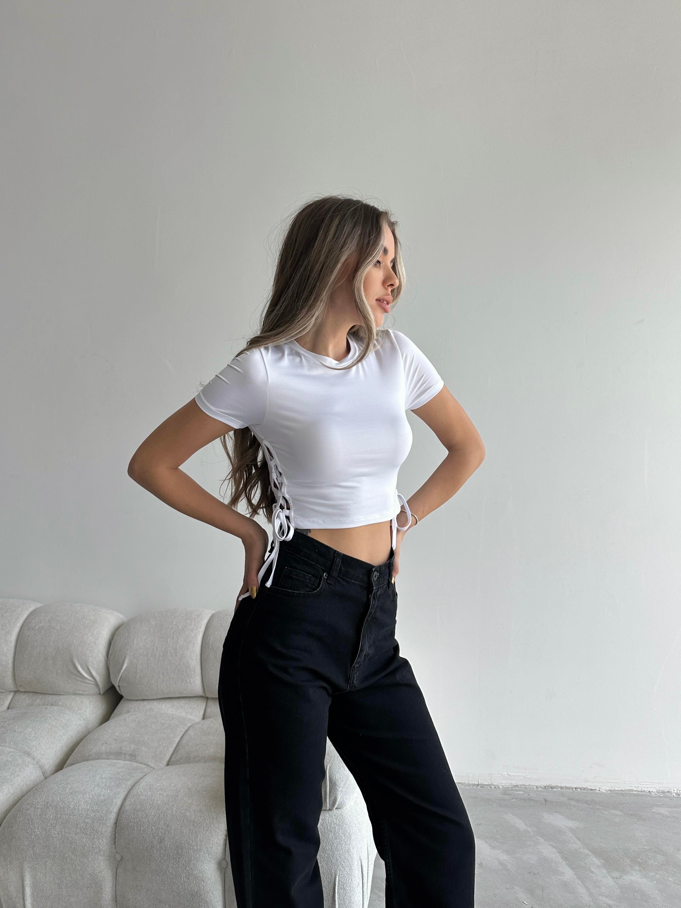 Daniel Yan İpli Crop Beyaz