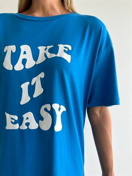 Take It Easy Oversize Basic Mavi