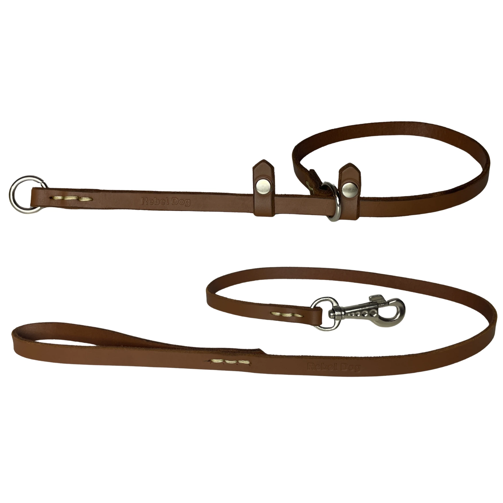 Hakiki Deri Kolay Yürüyüş Köpek Ayarlanabilir Gezdirme Seti - Tüm Irk ve Ebatlara Uygundur  - Taba