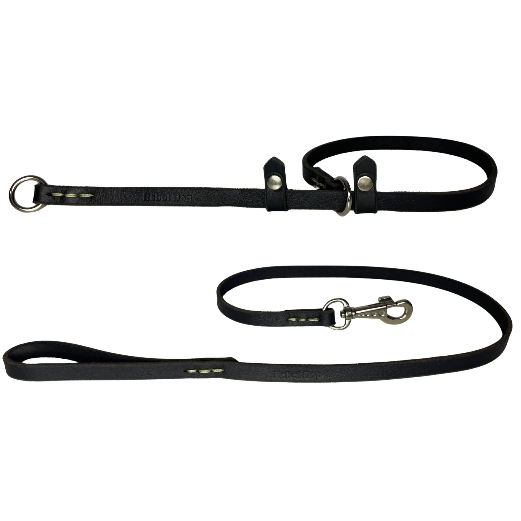 Hakiki Deri Kolay Yürüyüş Köpek Ayarlanabilir Gezdirme Seti - Tüm Irk ve Ebatlara Uygundur  - Siyah