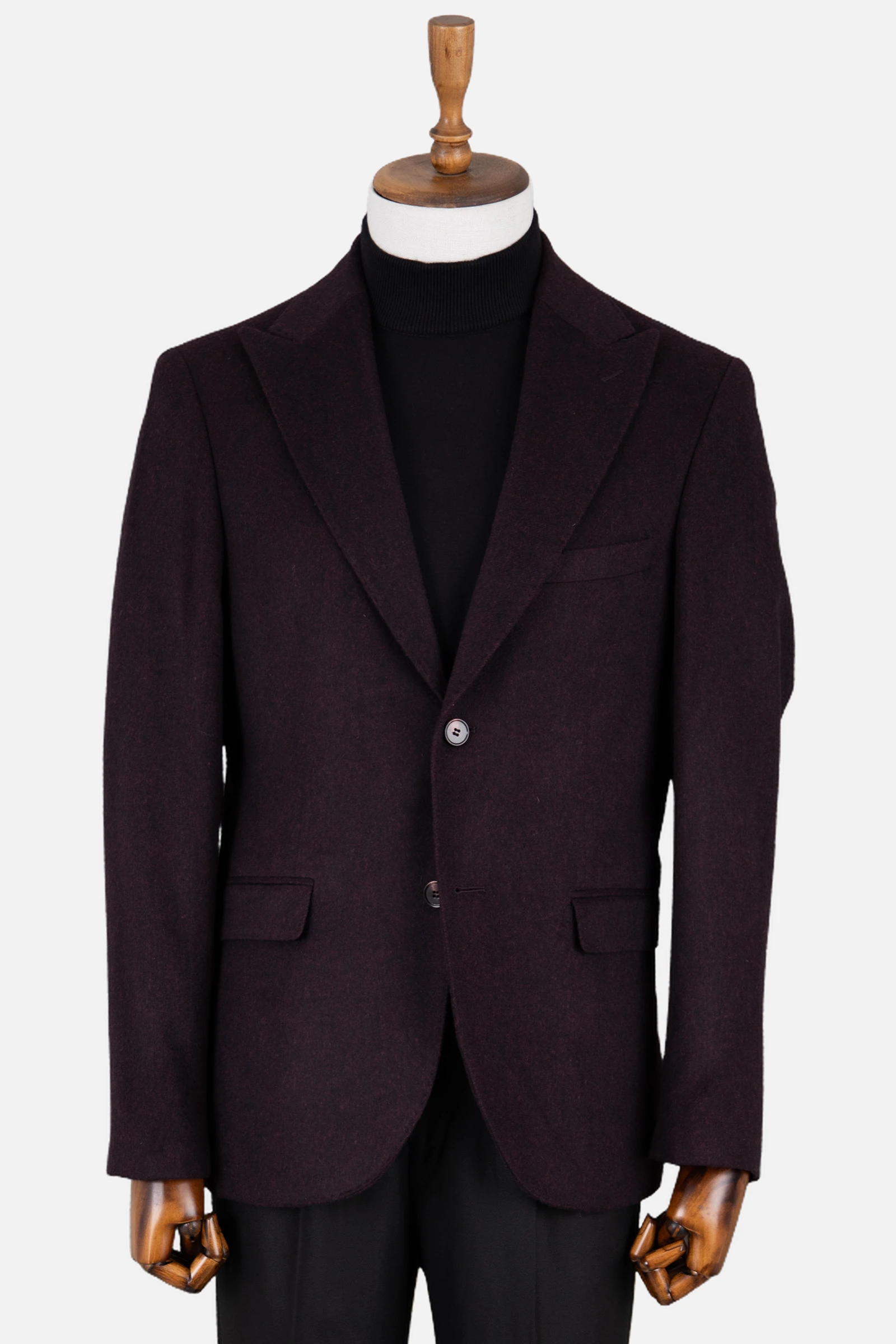 Casual Yün Ceket - BORDO