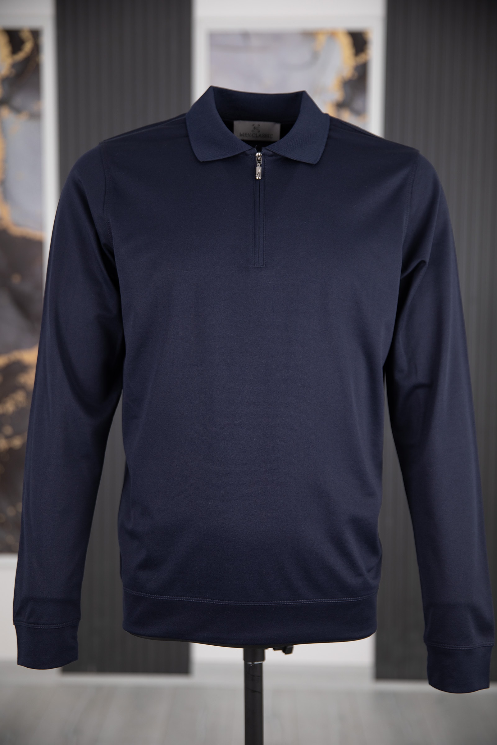 Bisiklet Yaka Sweatshirt - Lacivert