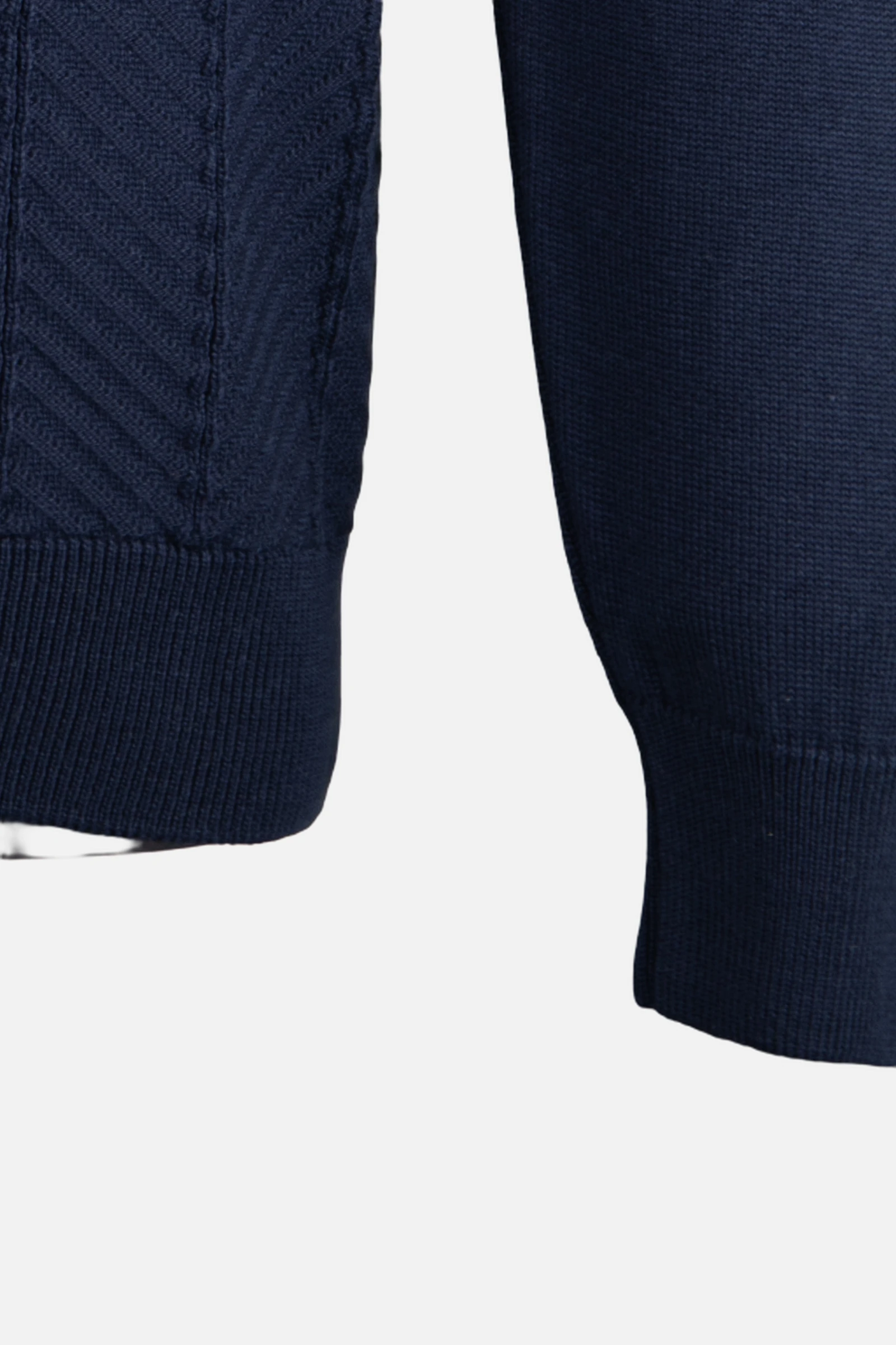 Bisiklet Yaka Triko I Kazak - Lacivert