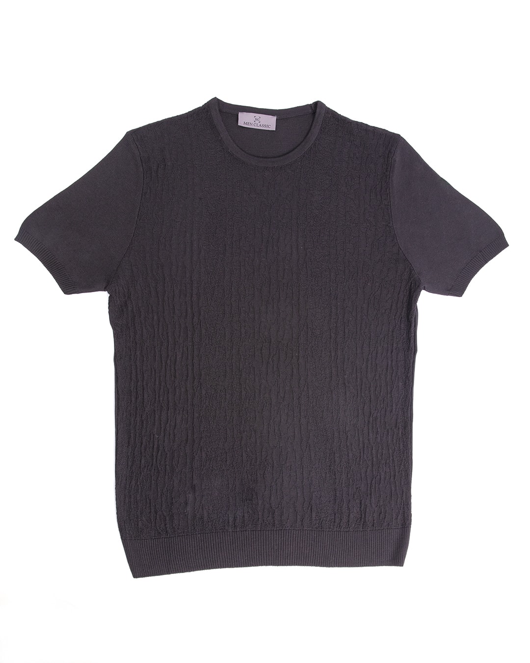Bisiklet Yaka T-Shirt - Siyah