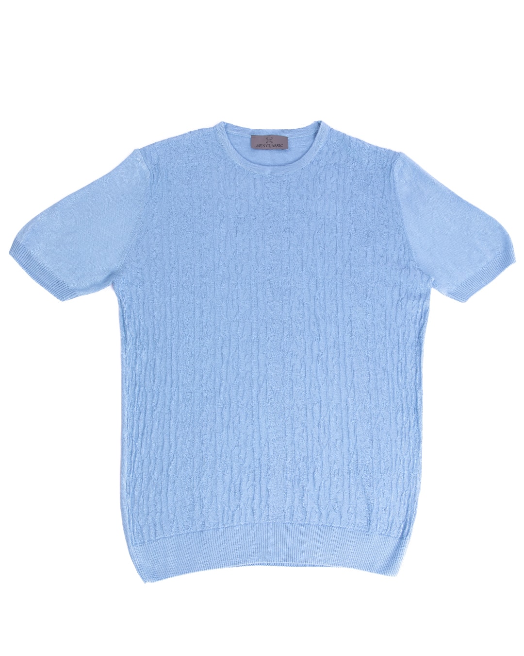Bisiklet Yaka T-Shirt - Mavi