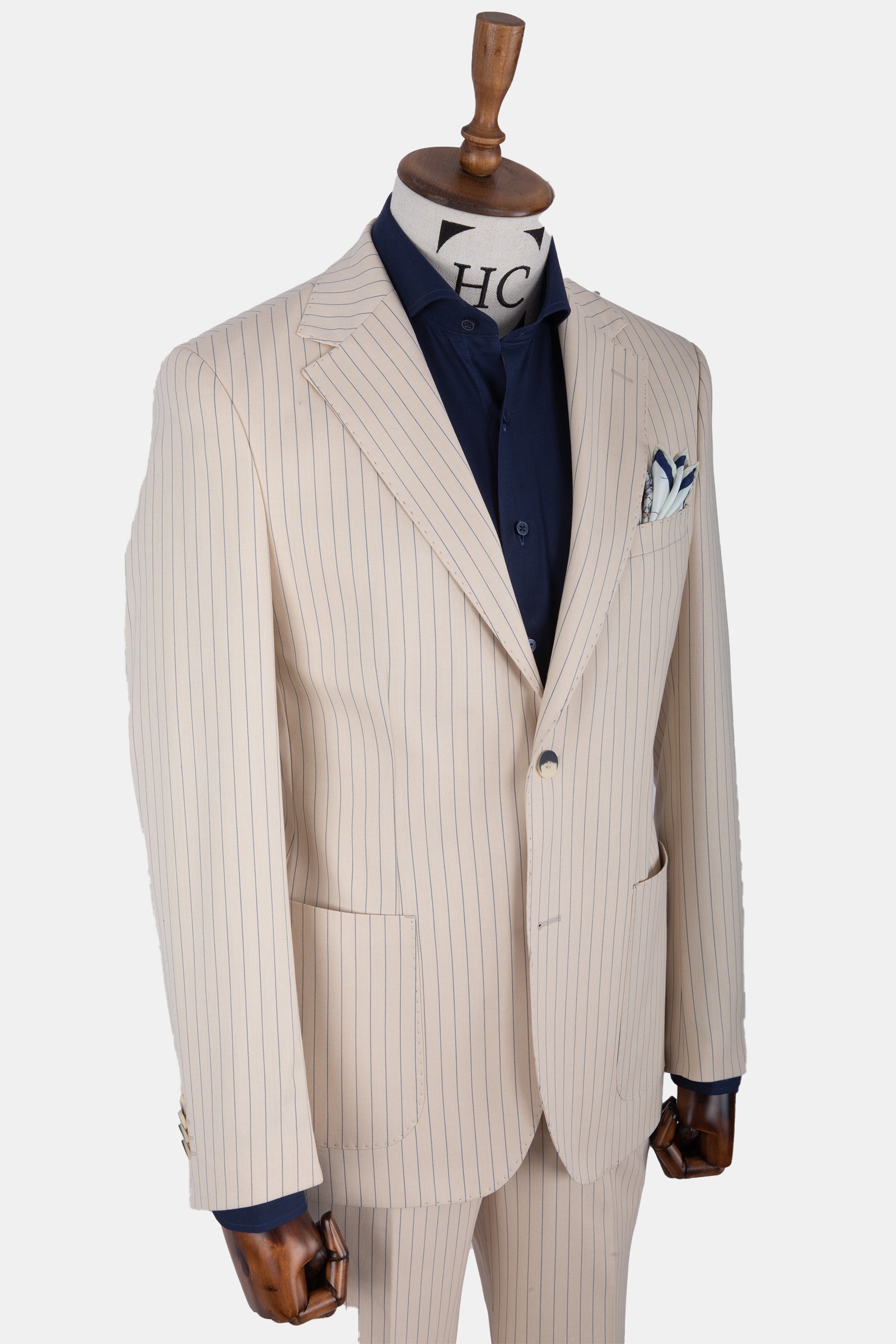 Erkek Modern Fit Takım Elbise - Bej