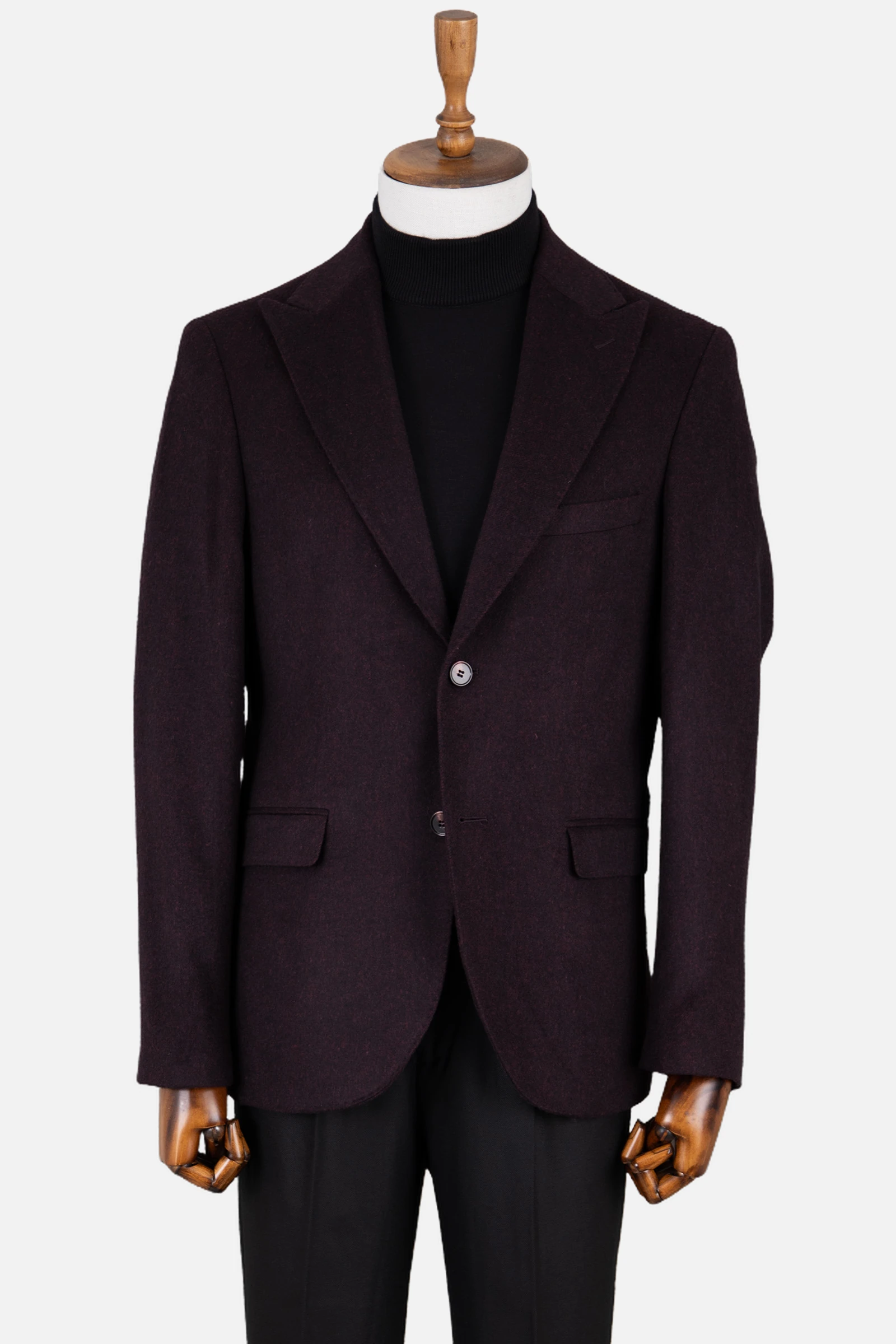 Casual Yün Ceket - BORDO