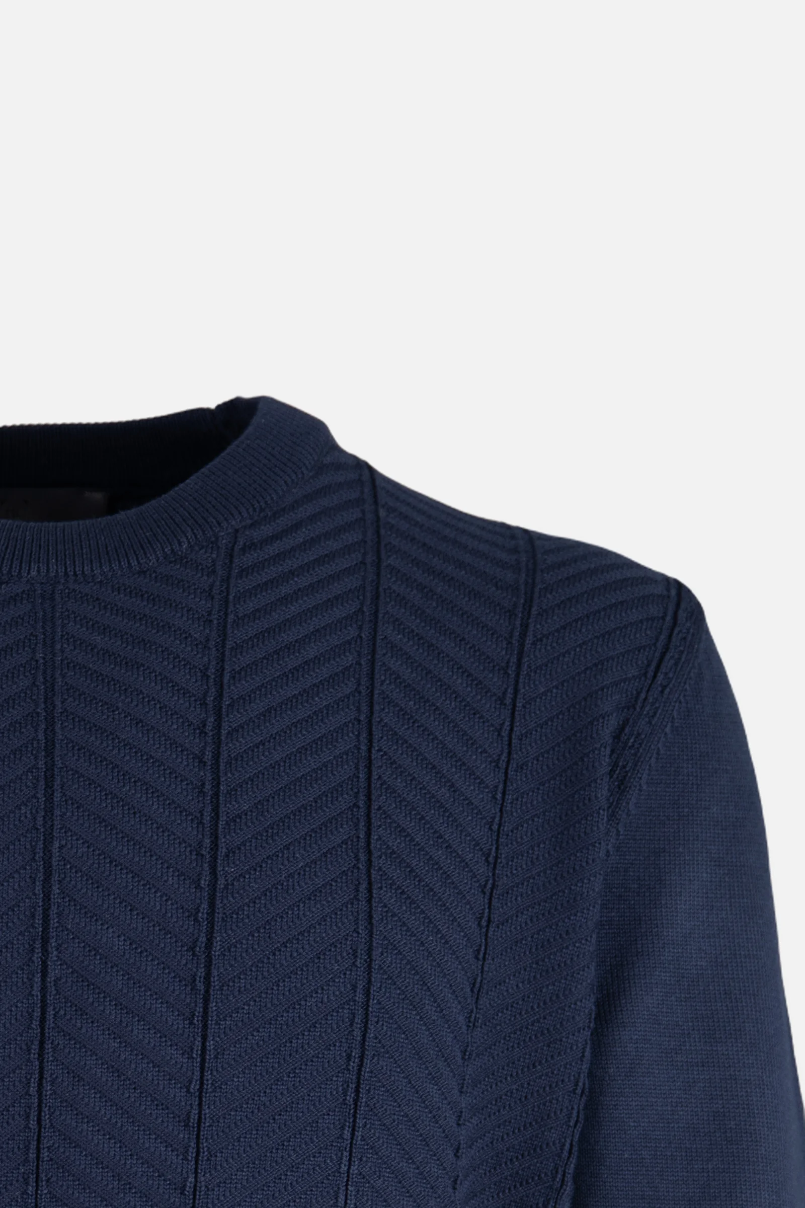 Bisiklet Yaka Triko I Kazak - Lacivert