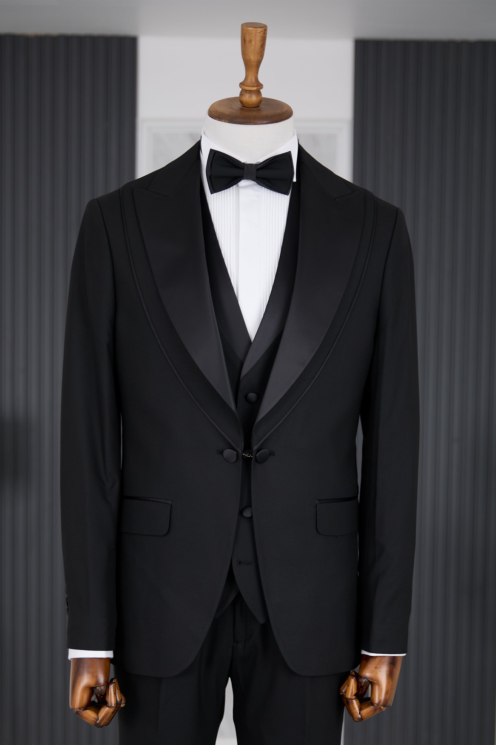 Modern Fit Çift İlikli Yelekli Smokin & Damatlık