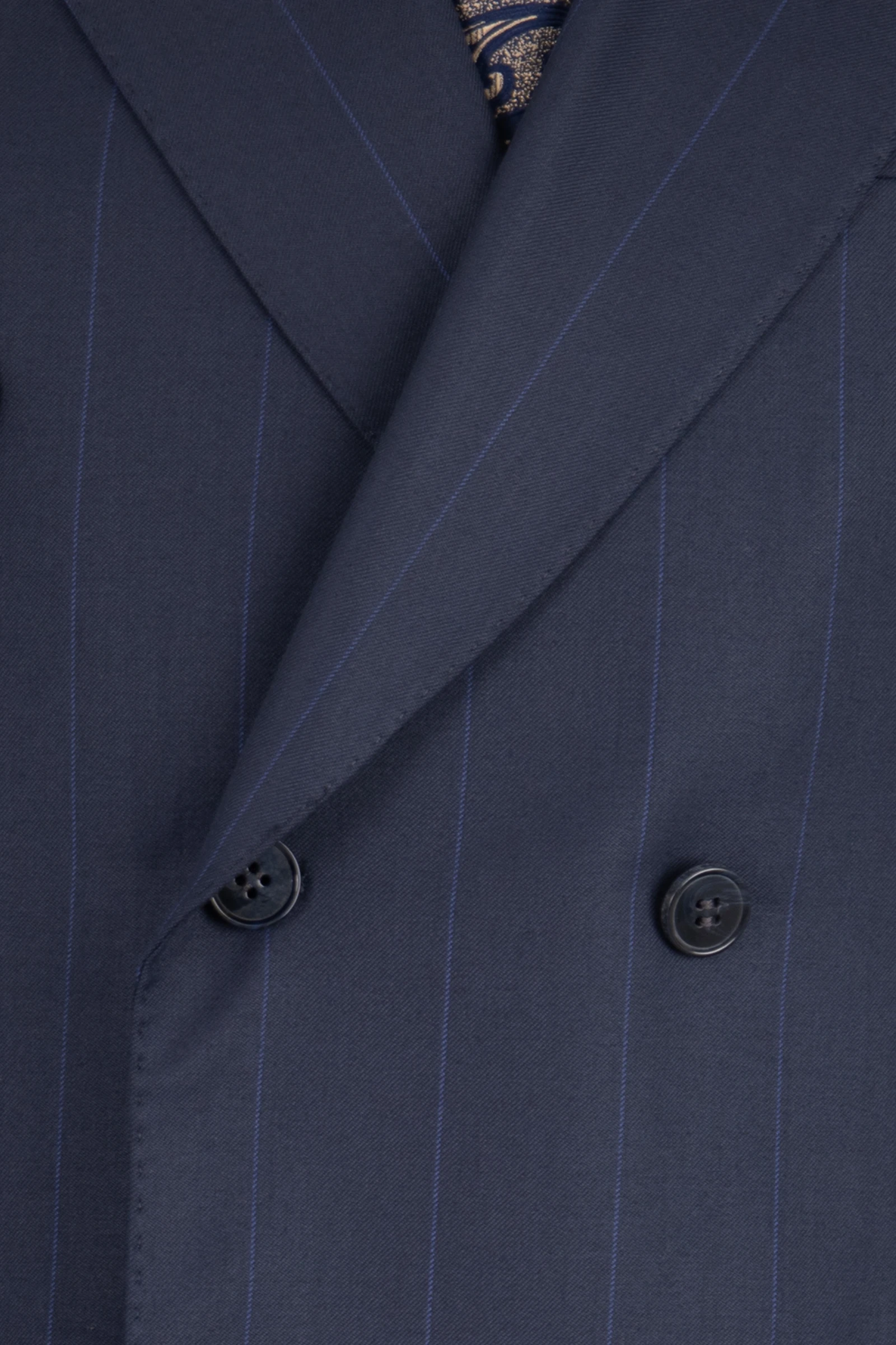 Kruvaze Çizgili Takım Elbise