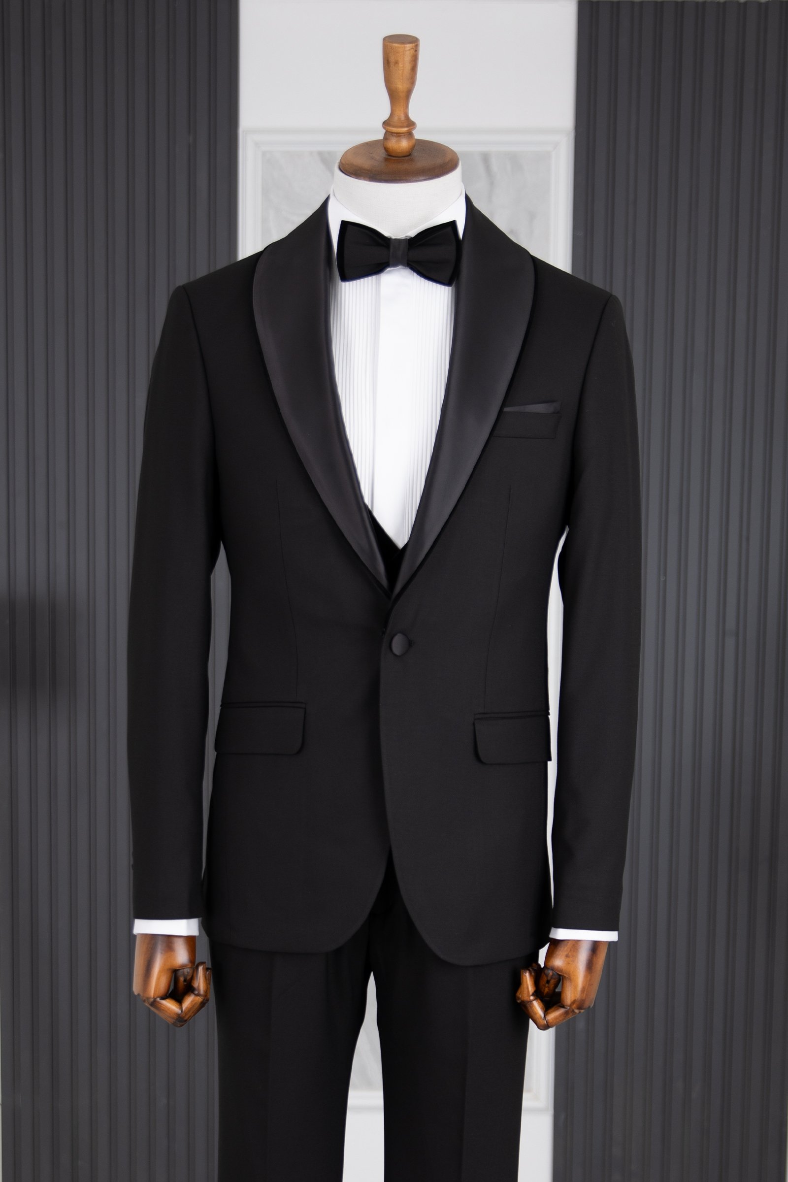 Modern Fit Çıkma Şal Yaka Damatlık & Smokin - Siyah