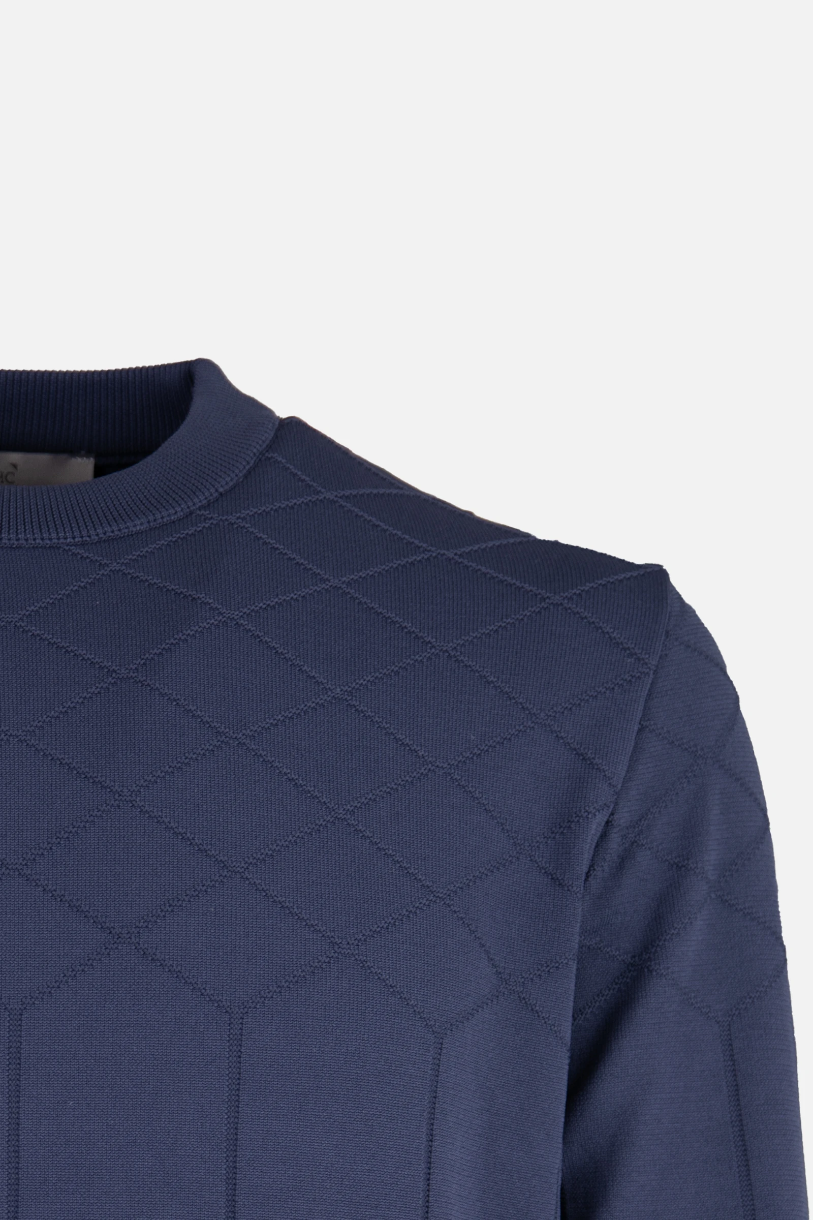 Bisiklet Yaka Triko I Kazak - Lacivert