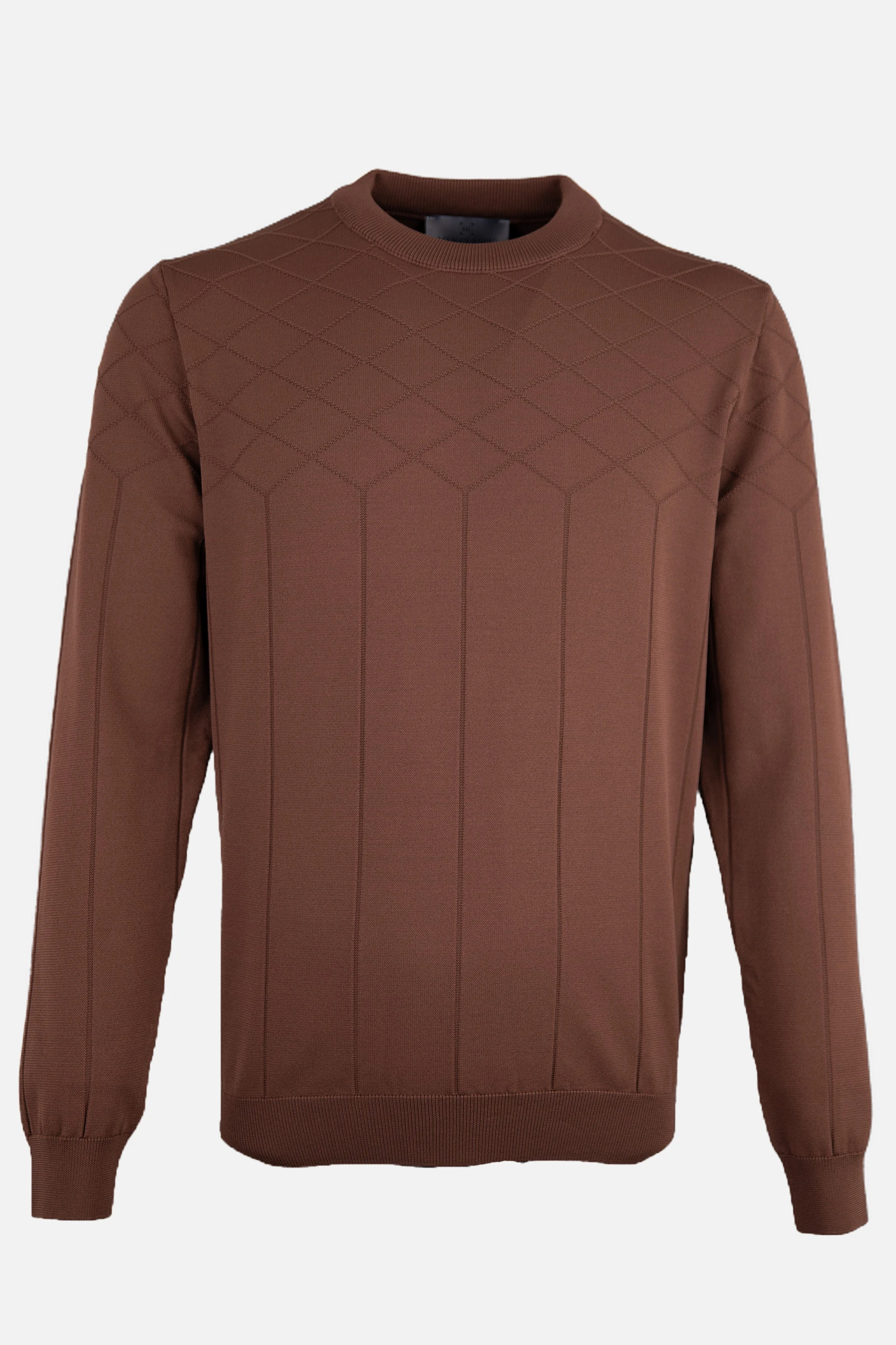 Bisiklet Yaka Triko I Kazak - Kahverengi