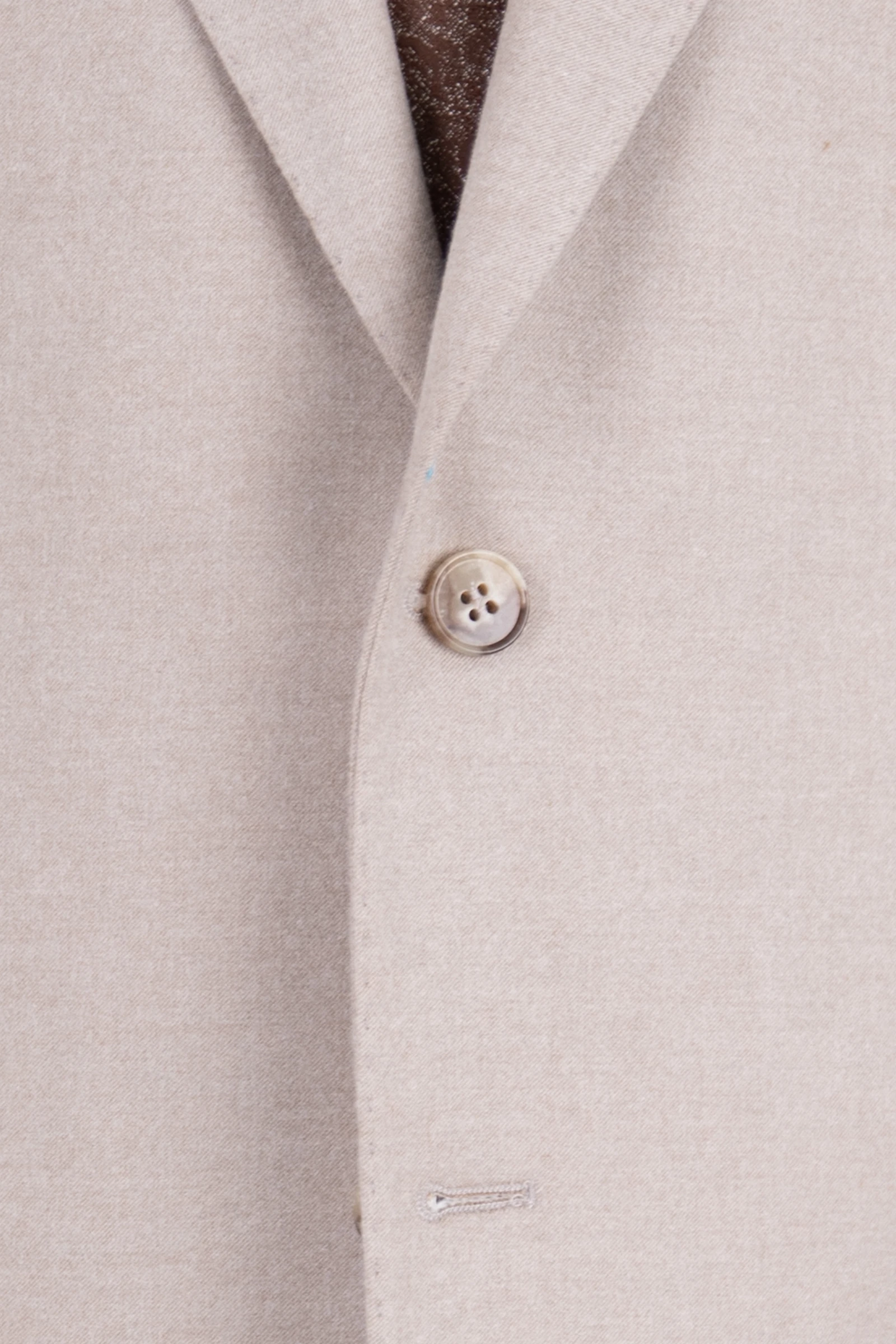 Yün Düz Takım Elbise - Bej