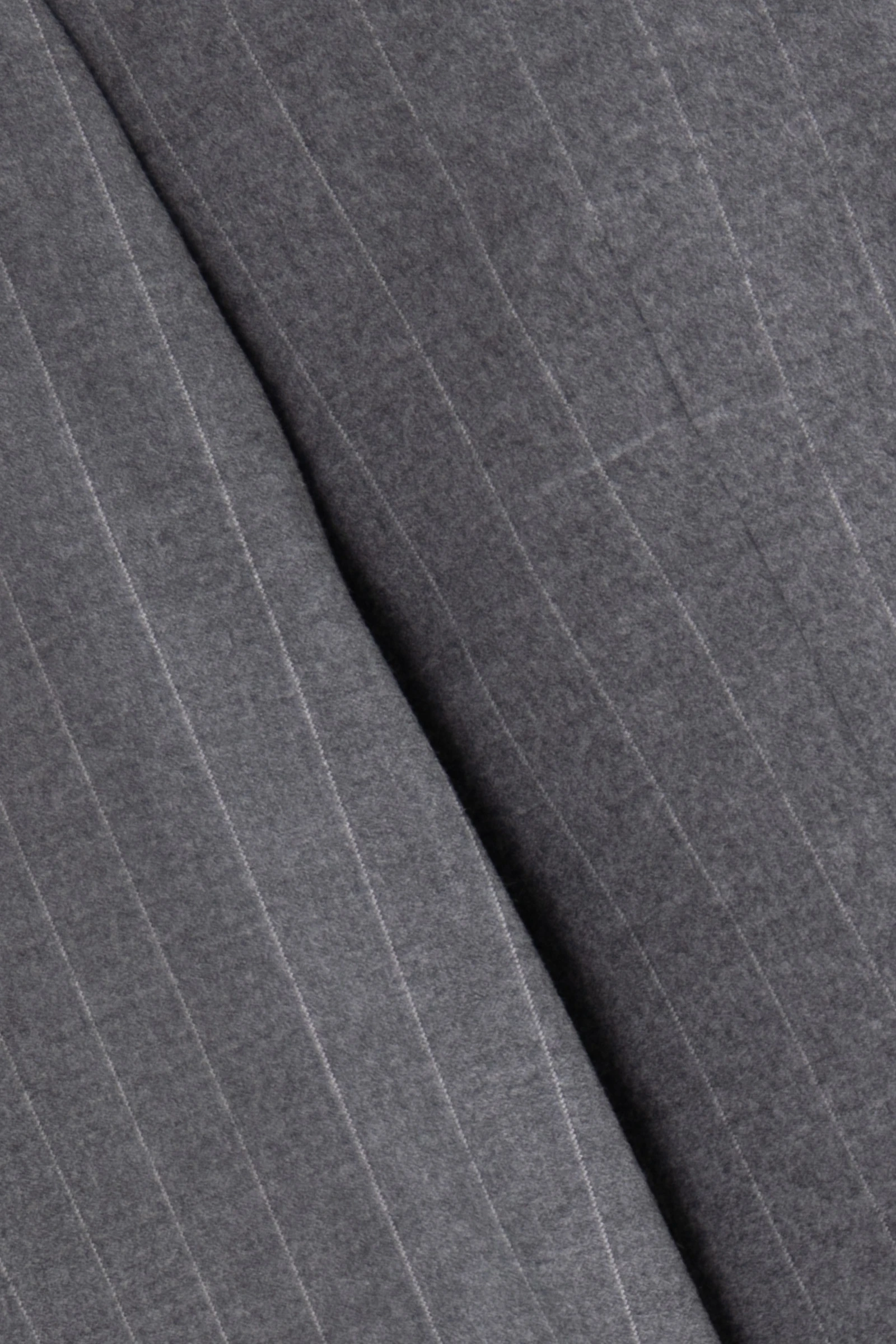 Yün Çizgili Takım Elbise - Gri