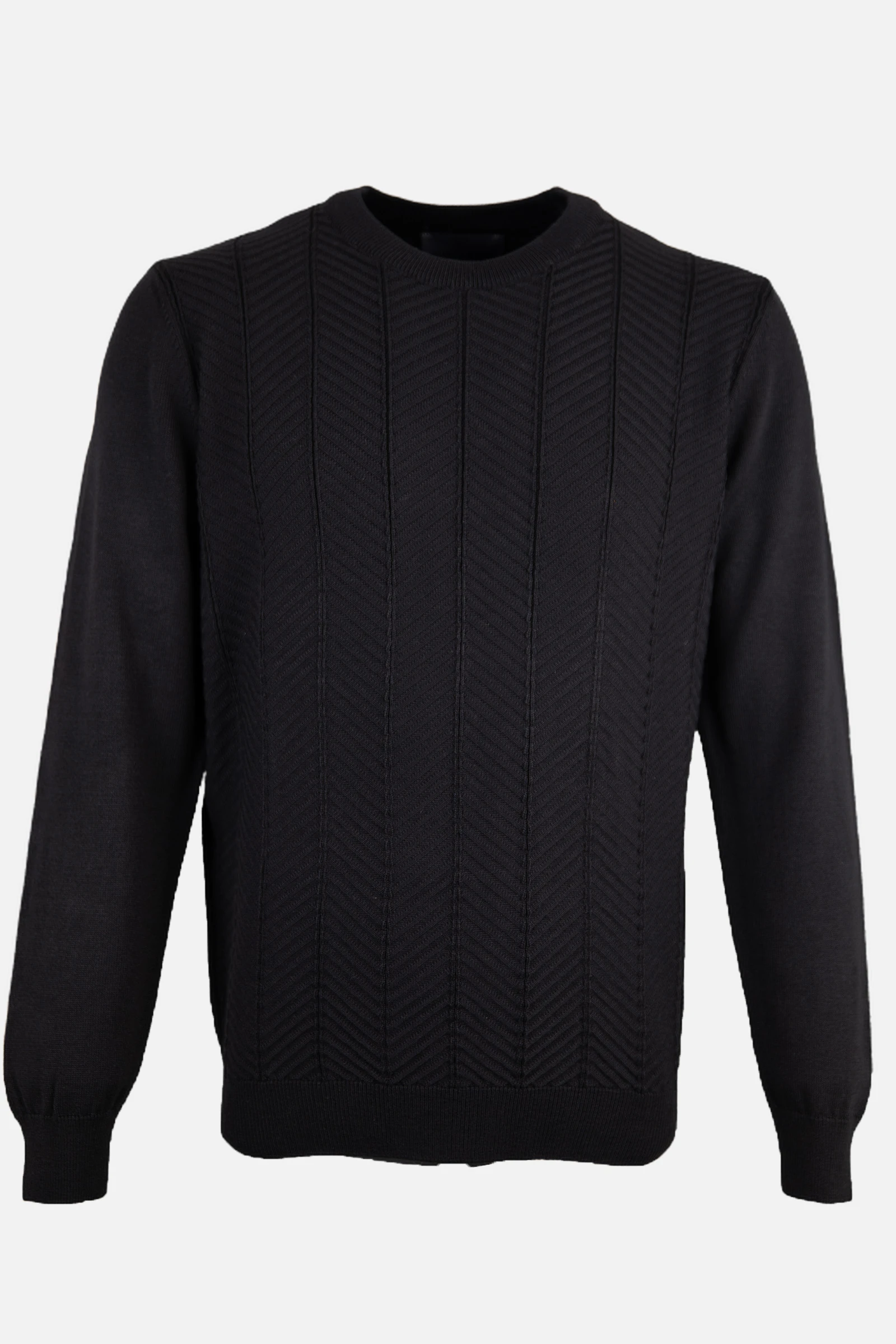 Bisiklet Yaka Triko I Kazak - Siyah