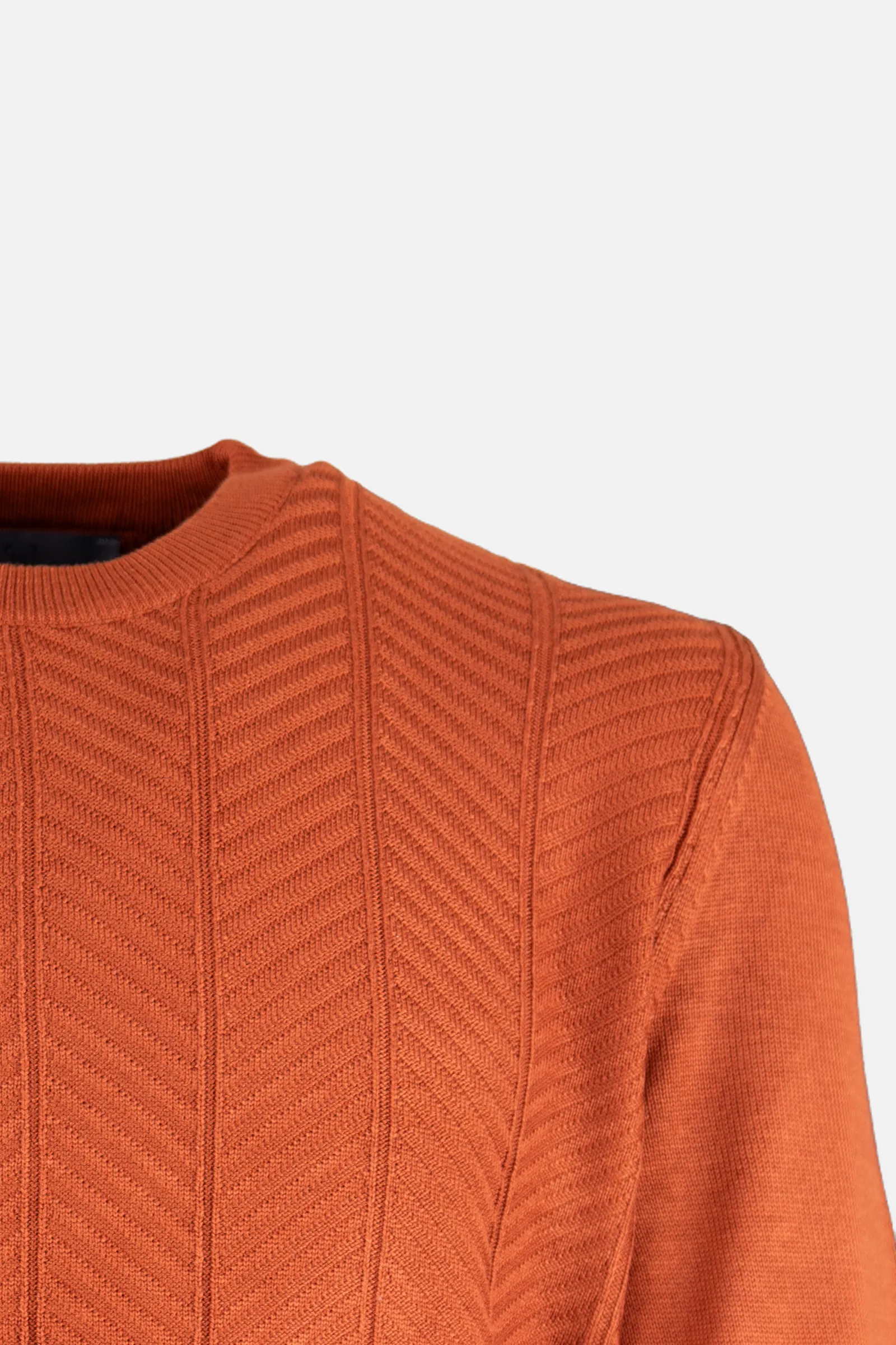 Bisiklet Yaka Triko I Kazak - Kiremit