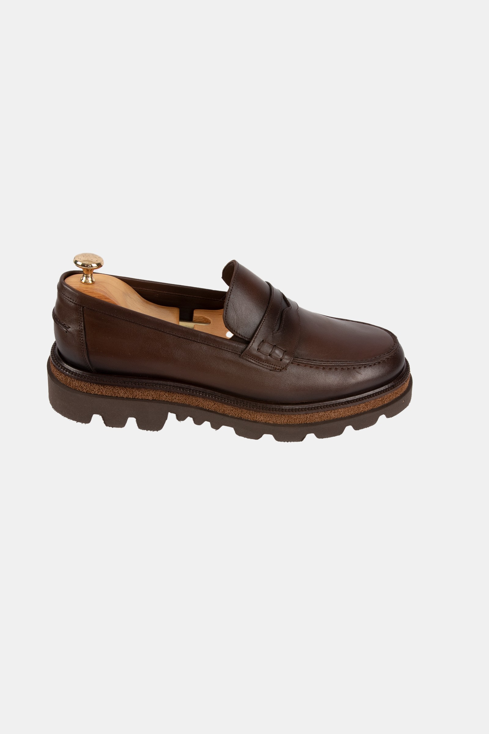 Erkek Loafer Deri Ayakkabı - Kahverengi