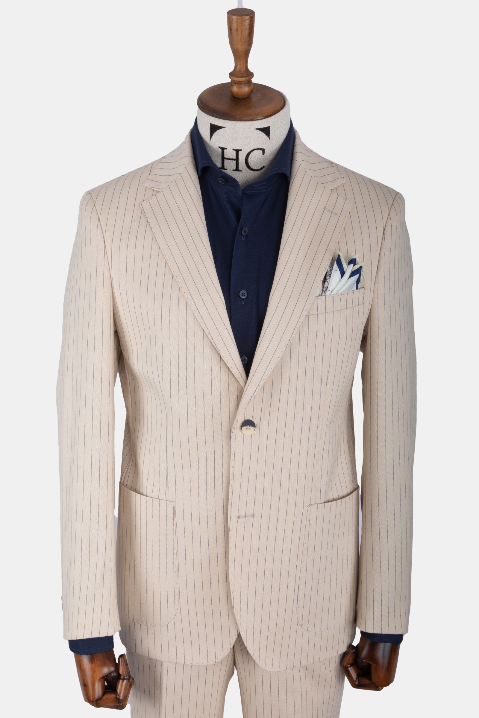 Erkek Modern Fit Takım Elbise - Bej