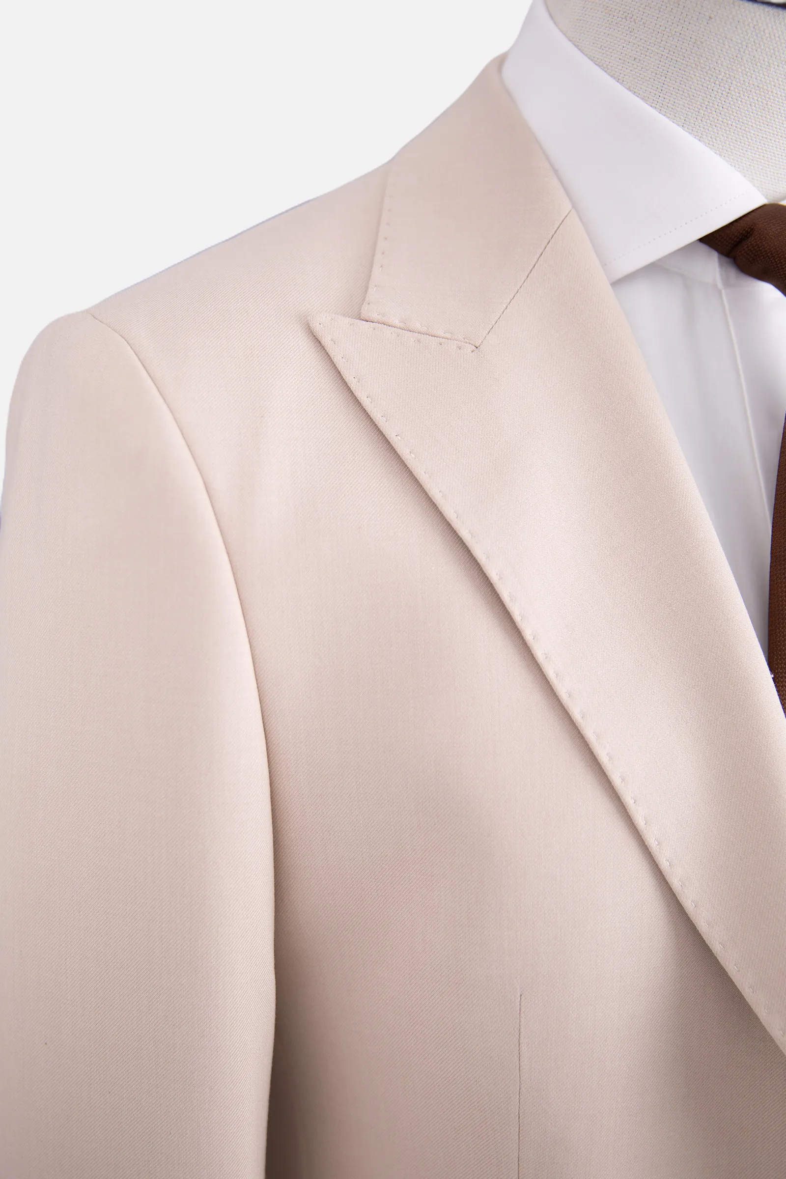 Erkek Yelekli Takım Elbise - Bej