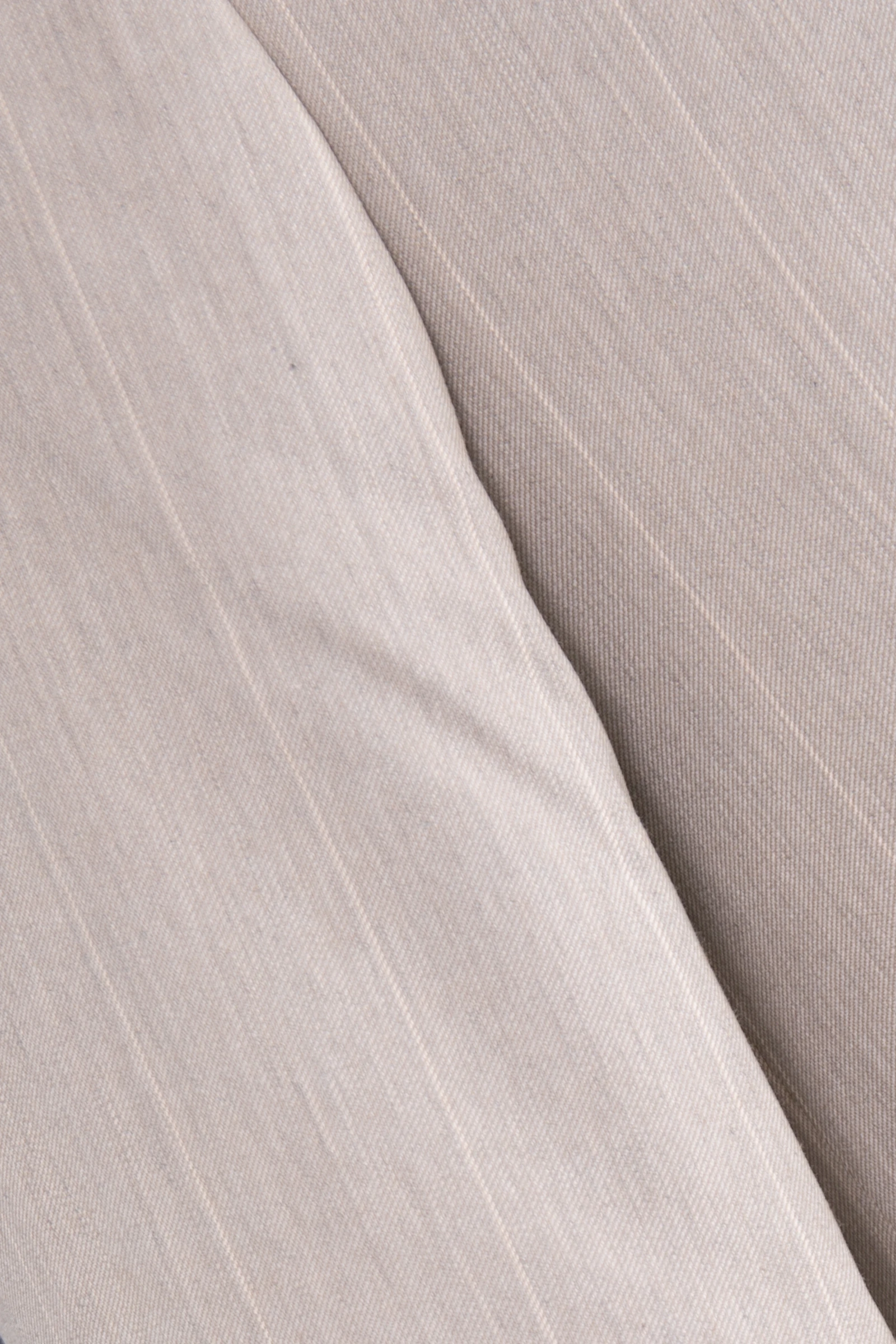 Kruvaze Çizgili Takım Elbise - Bej