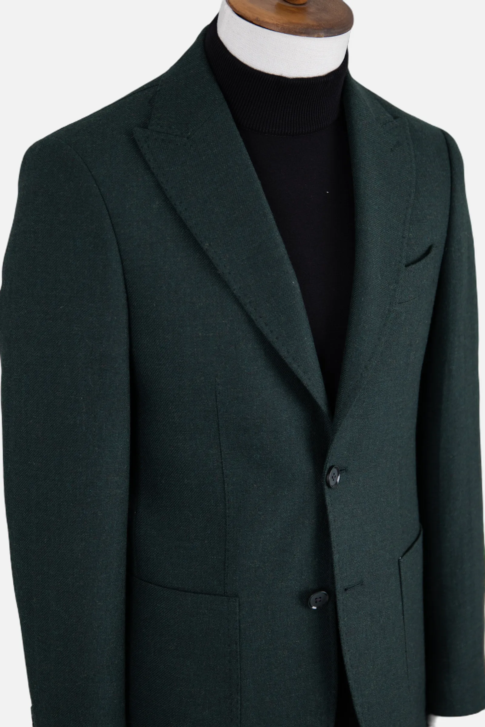 Casual Yün Ceket - Yeşil