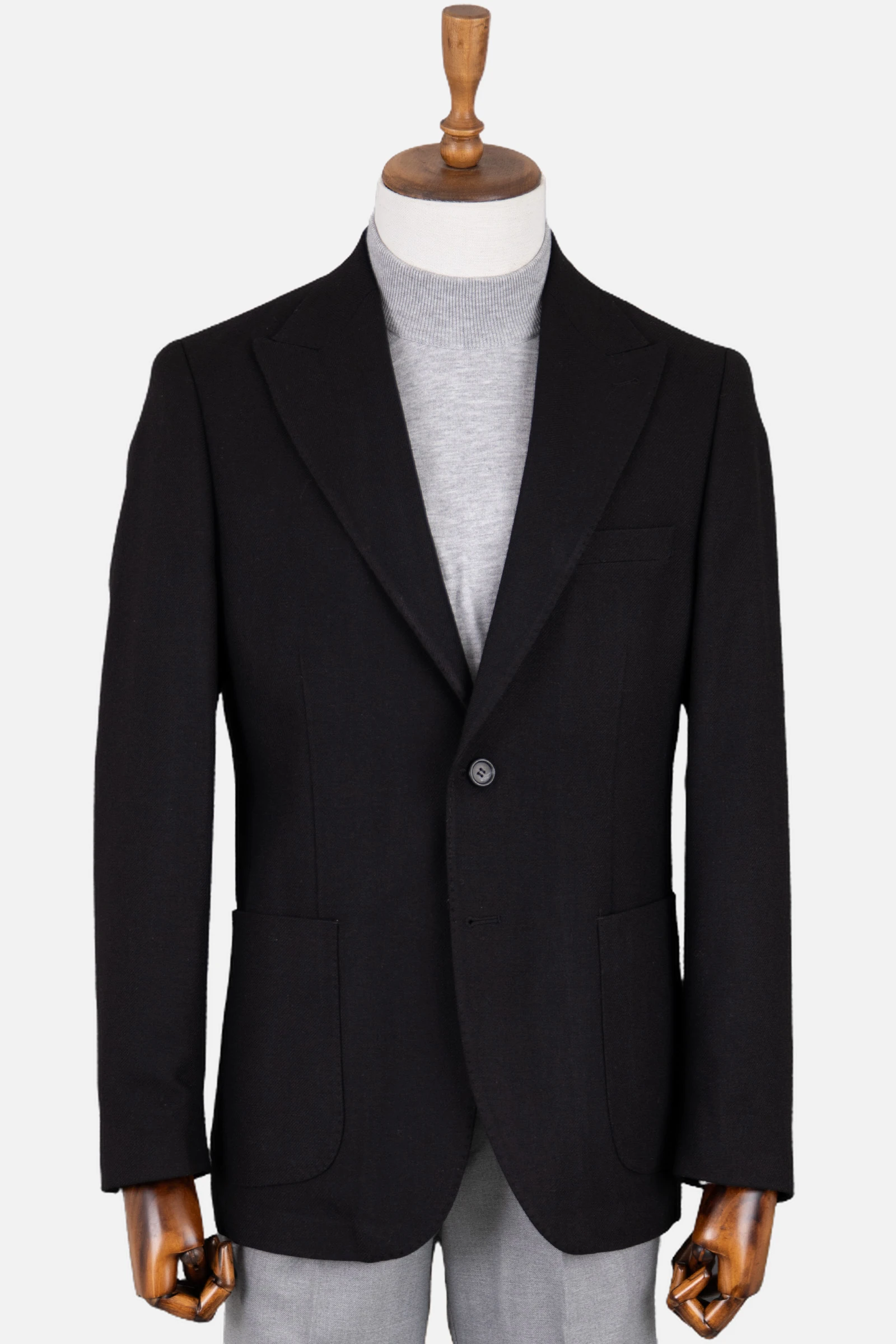 Casual Yün Ceket - Siyah