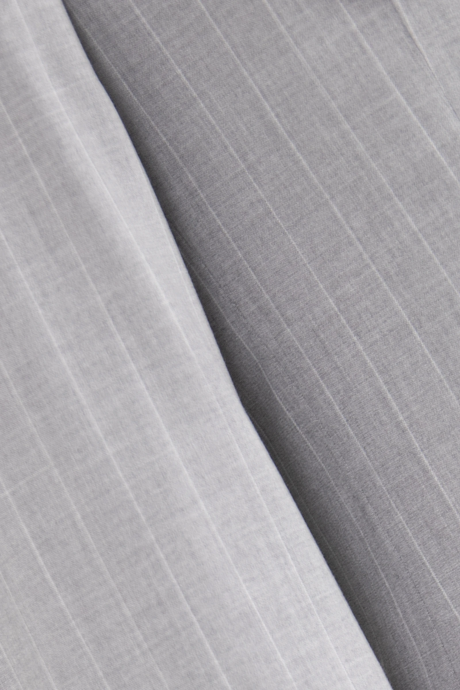 Kruvaze Çizgili Takım Elbise - A.Gri