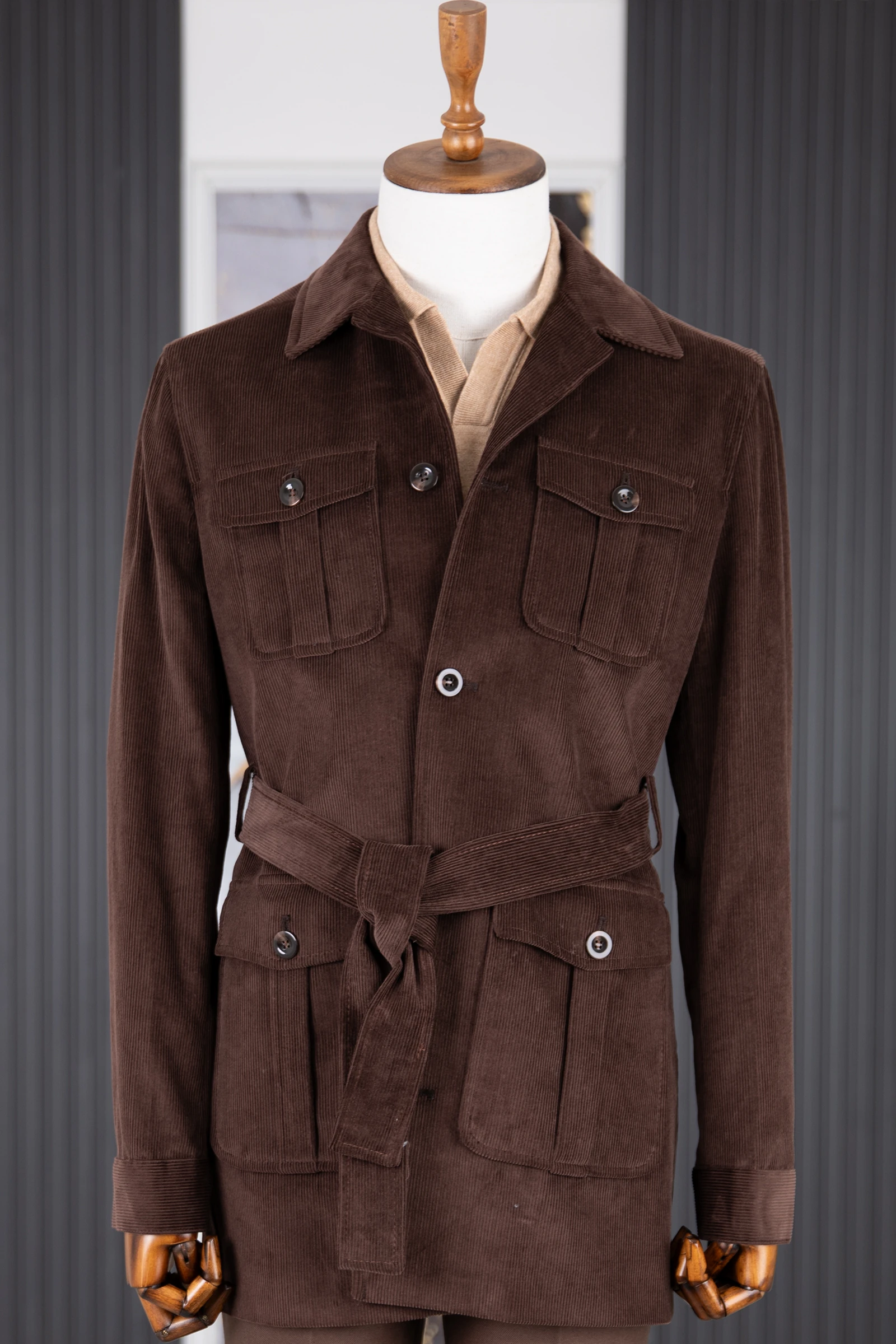 Kadife Kuşaklı Trençkot