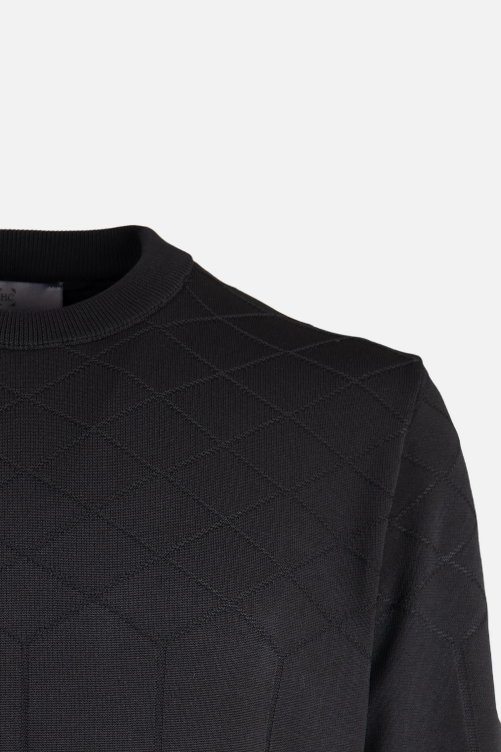 Bisiklet Yaka Triko I Kazak - Siyah