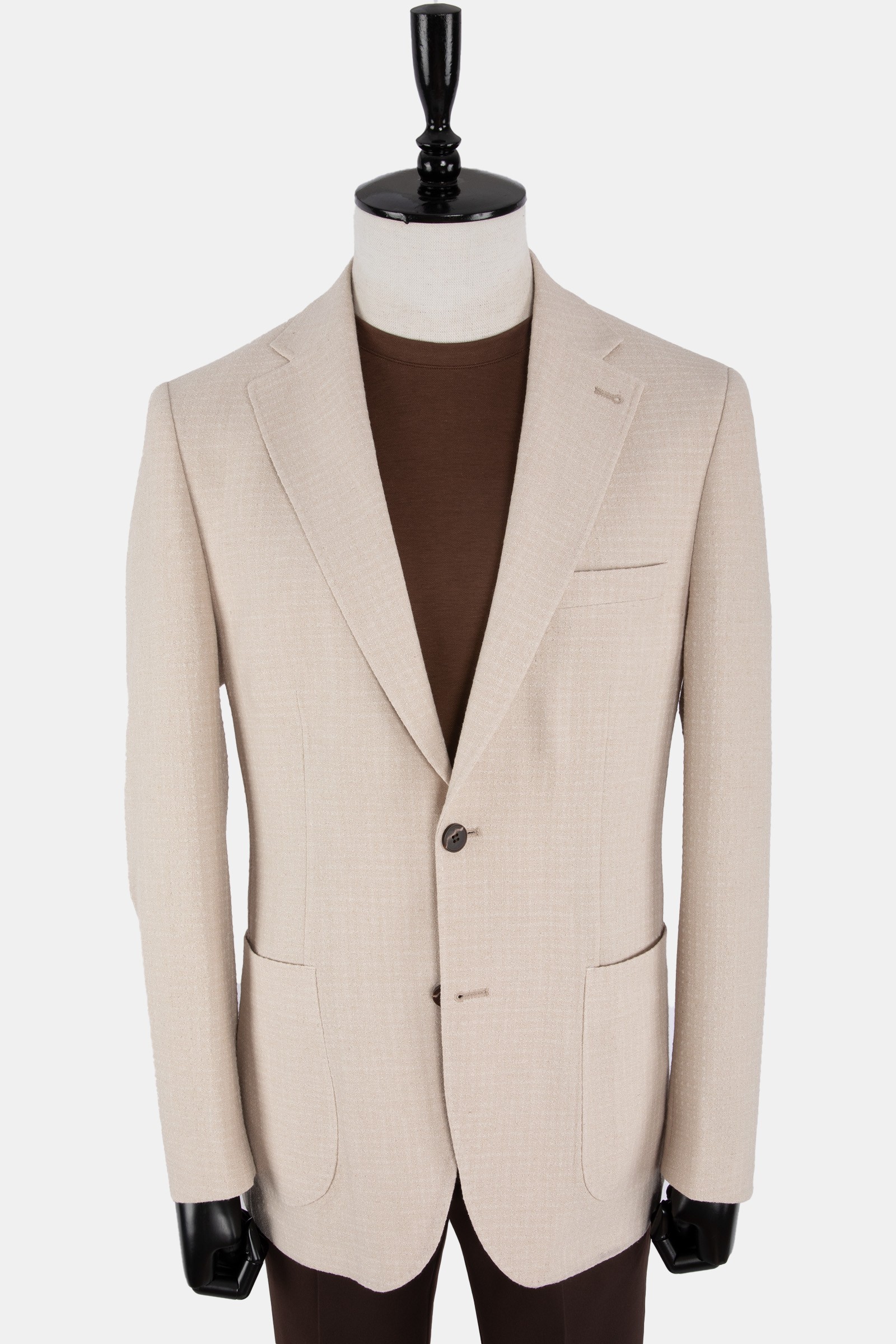 Erkek Gofre Casual Ceket - Bej
