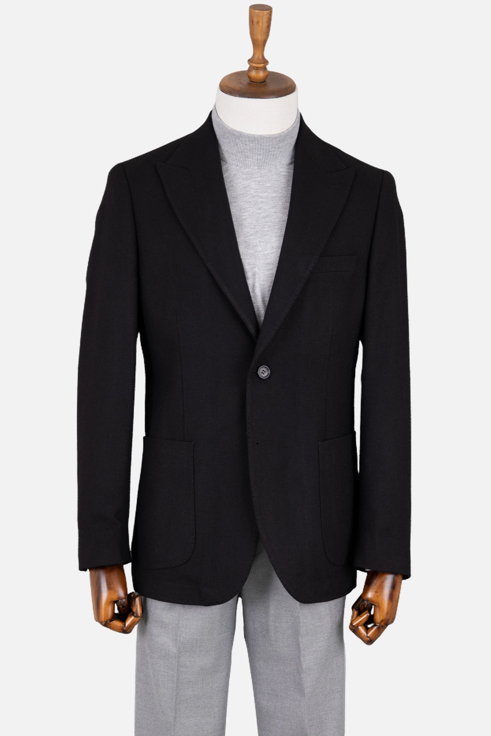 Casual Yün Ceket - Siyah