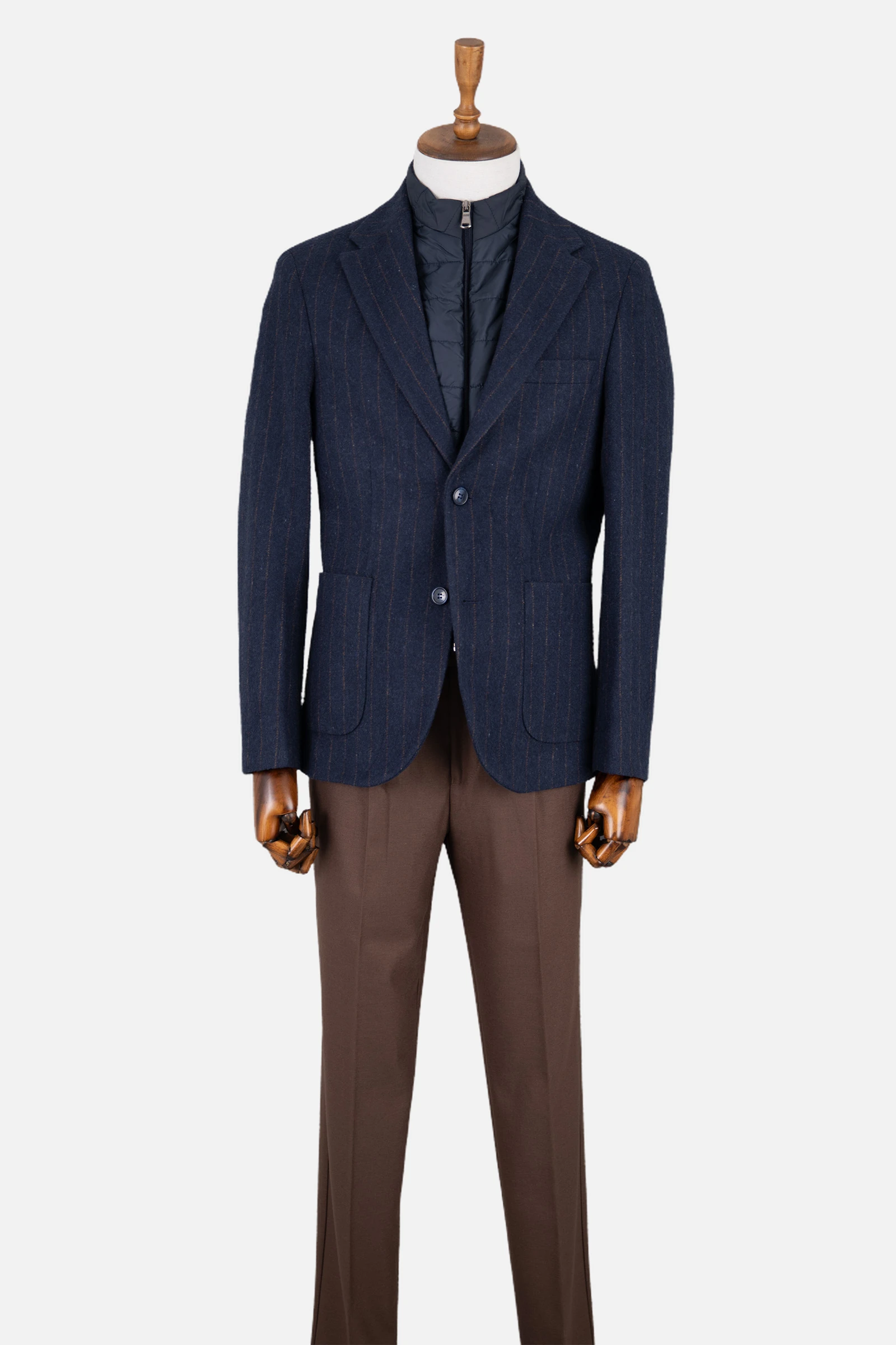 Casual Yün Ceket - Lacivert