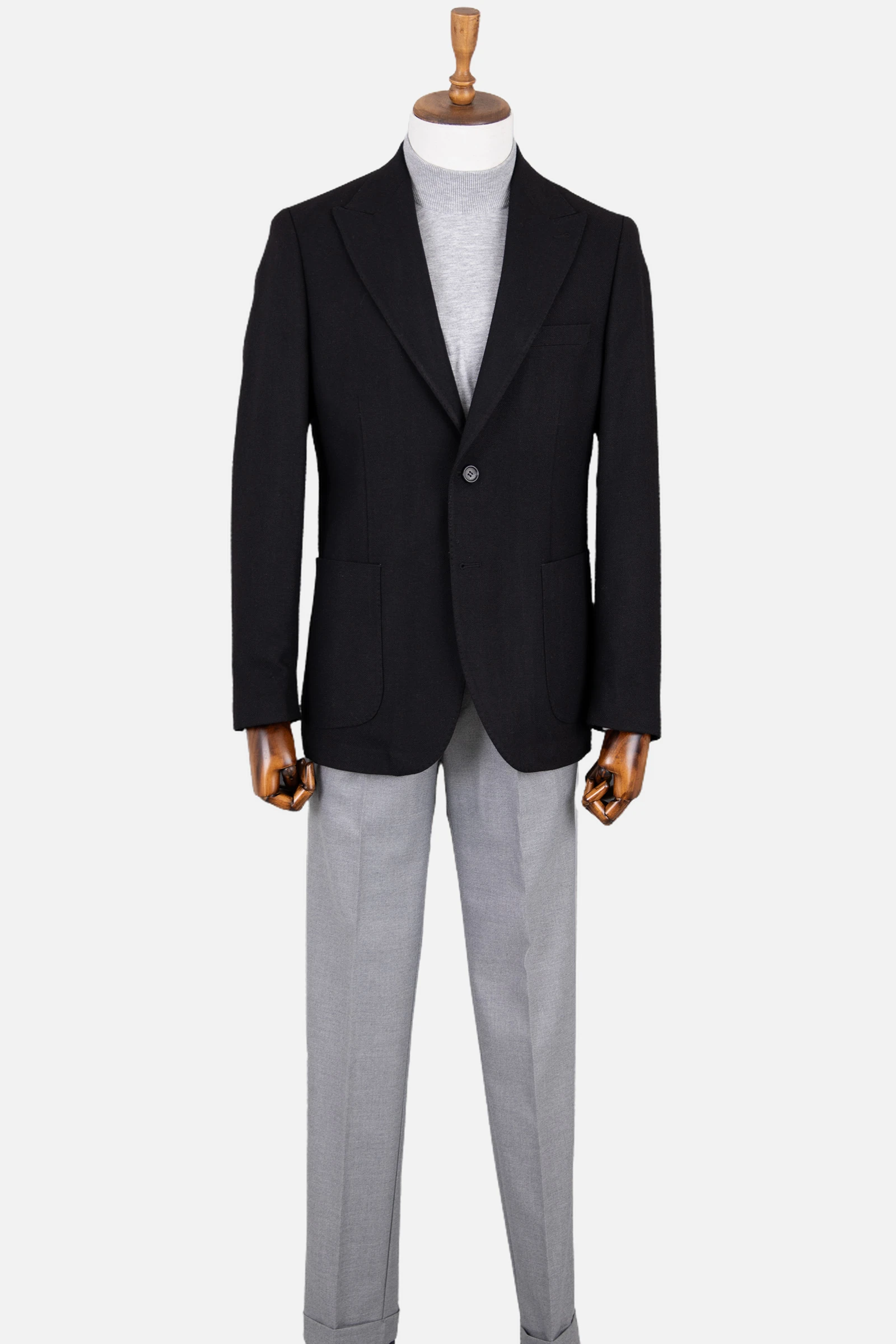 Casual Yün Ceket - Siyah