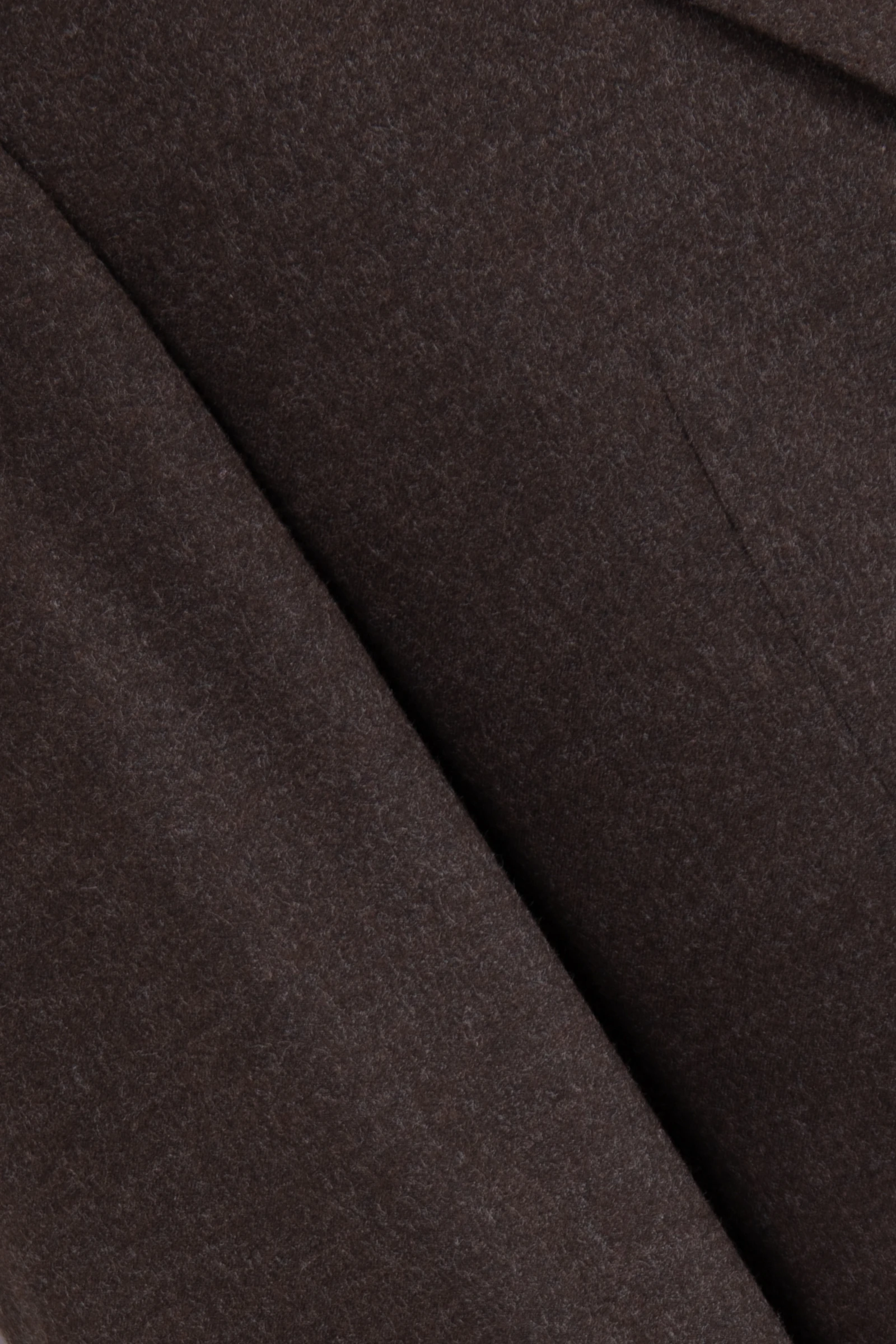 Yün Düz Takım Elbise - Kahverengi