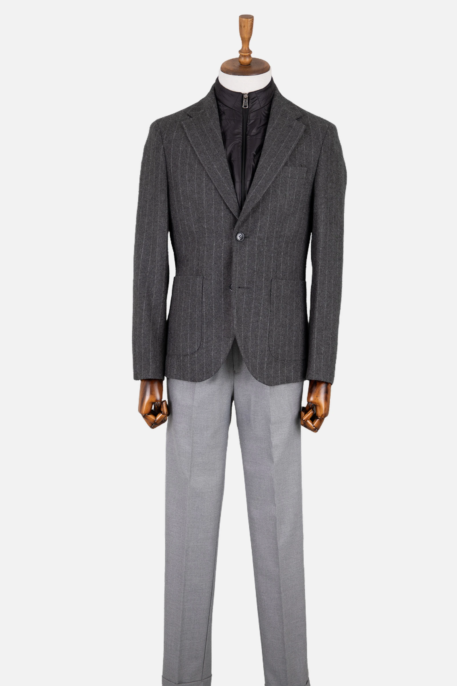 Casual Yün Ceket - Gri