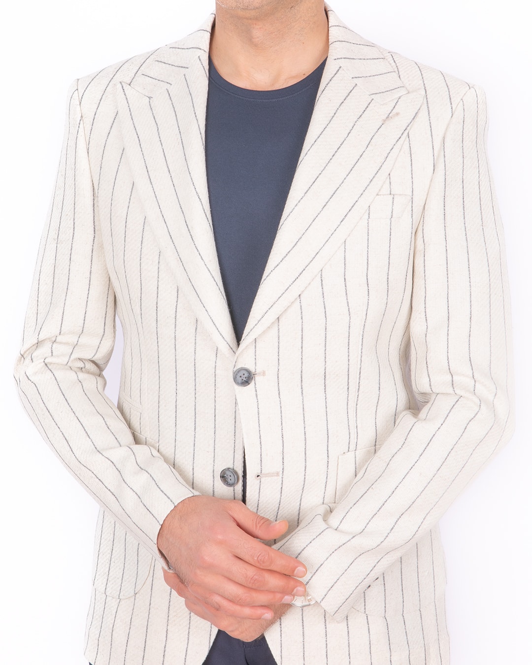 Slim Fit Keten Ceket