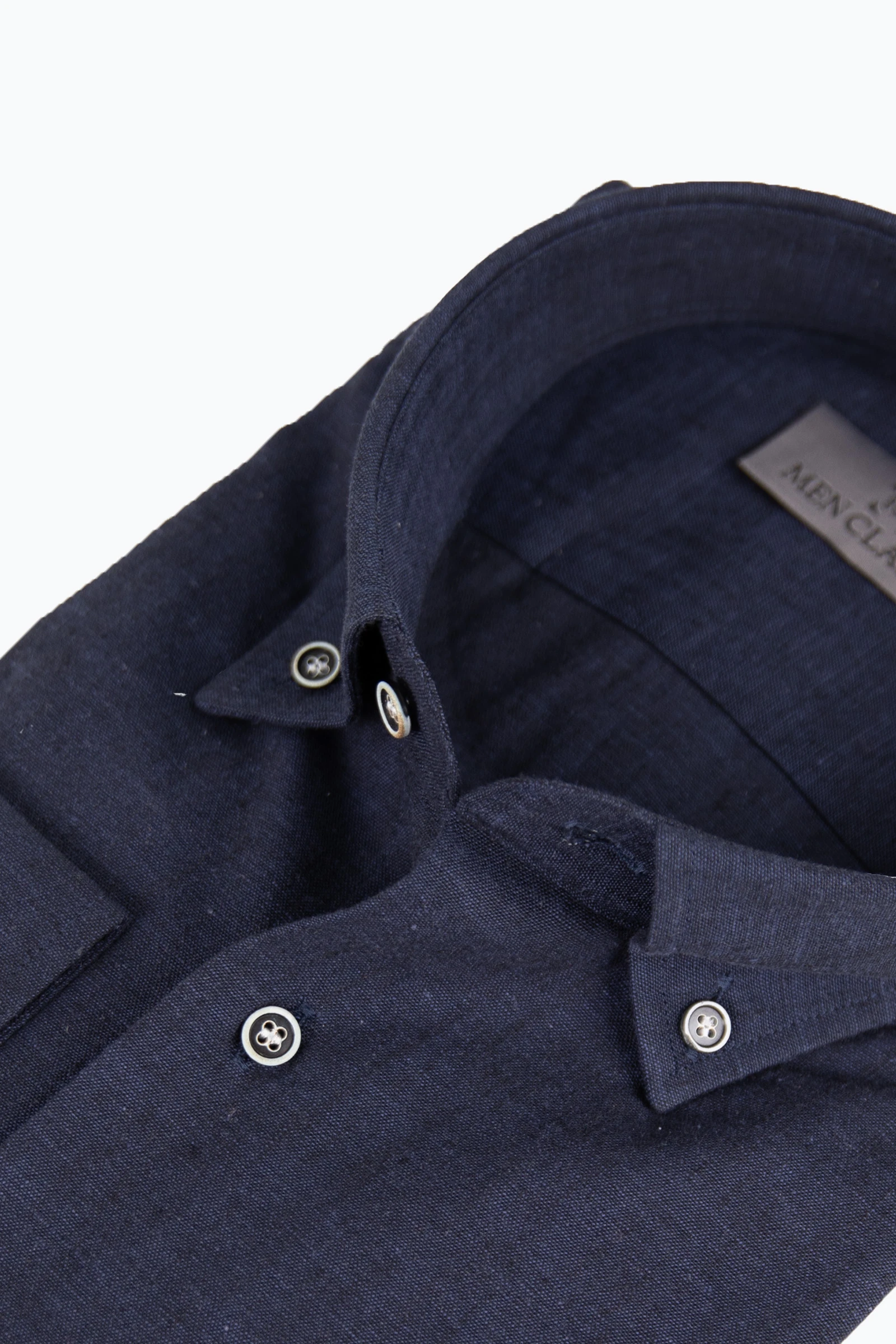 Erkek Keten Gömlek - Lacivert