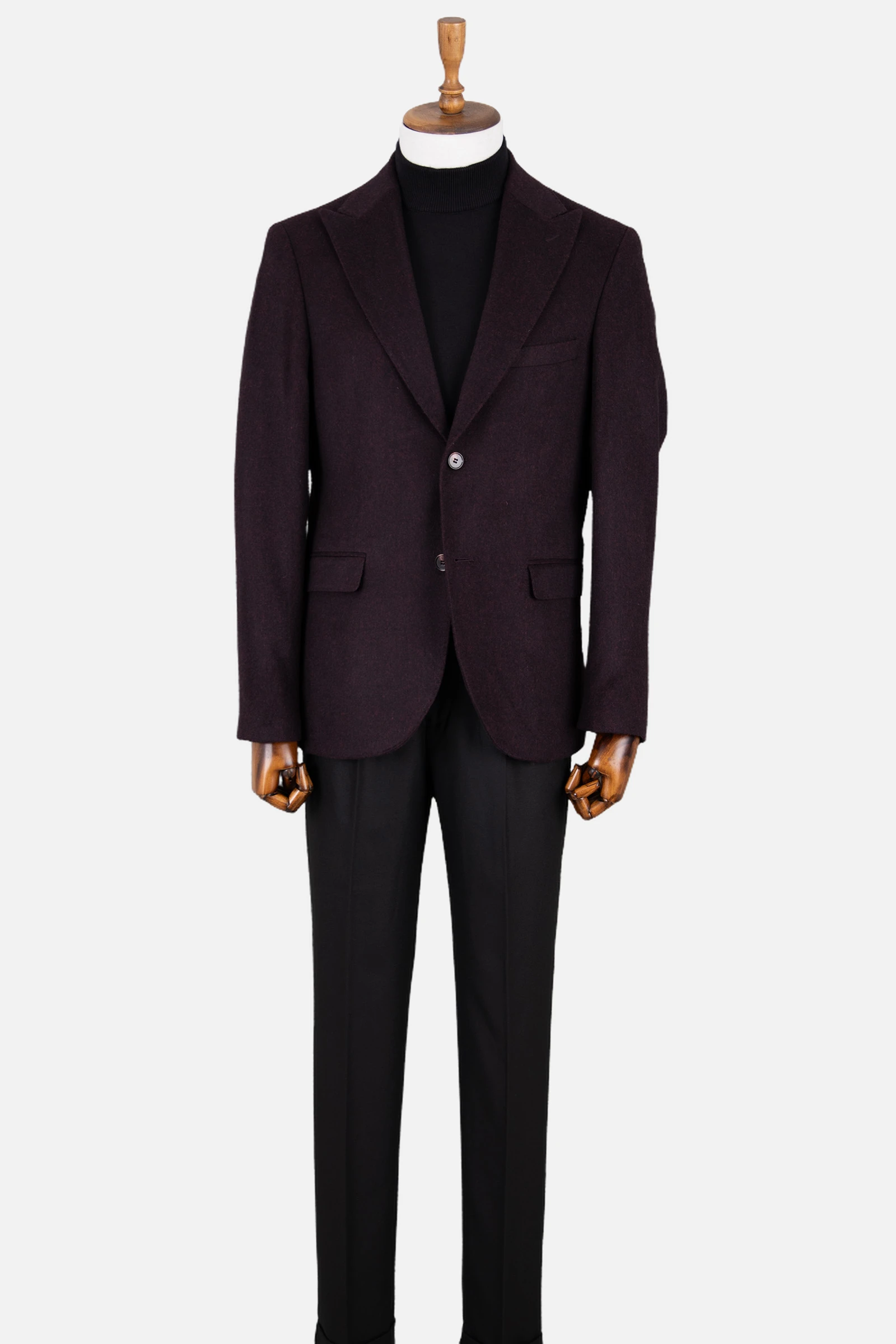 Casual Yün Ceket - BORDO