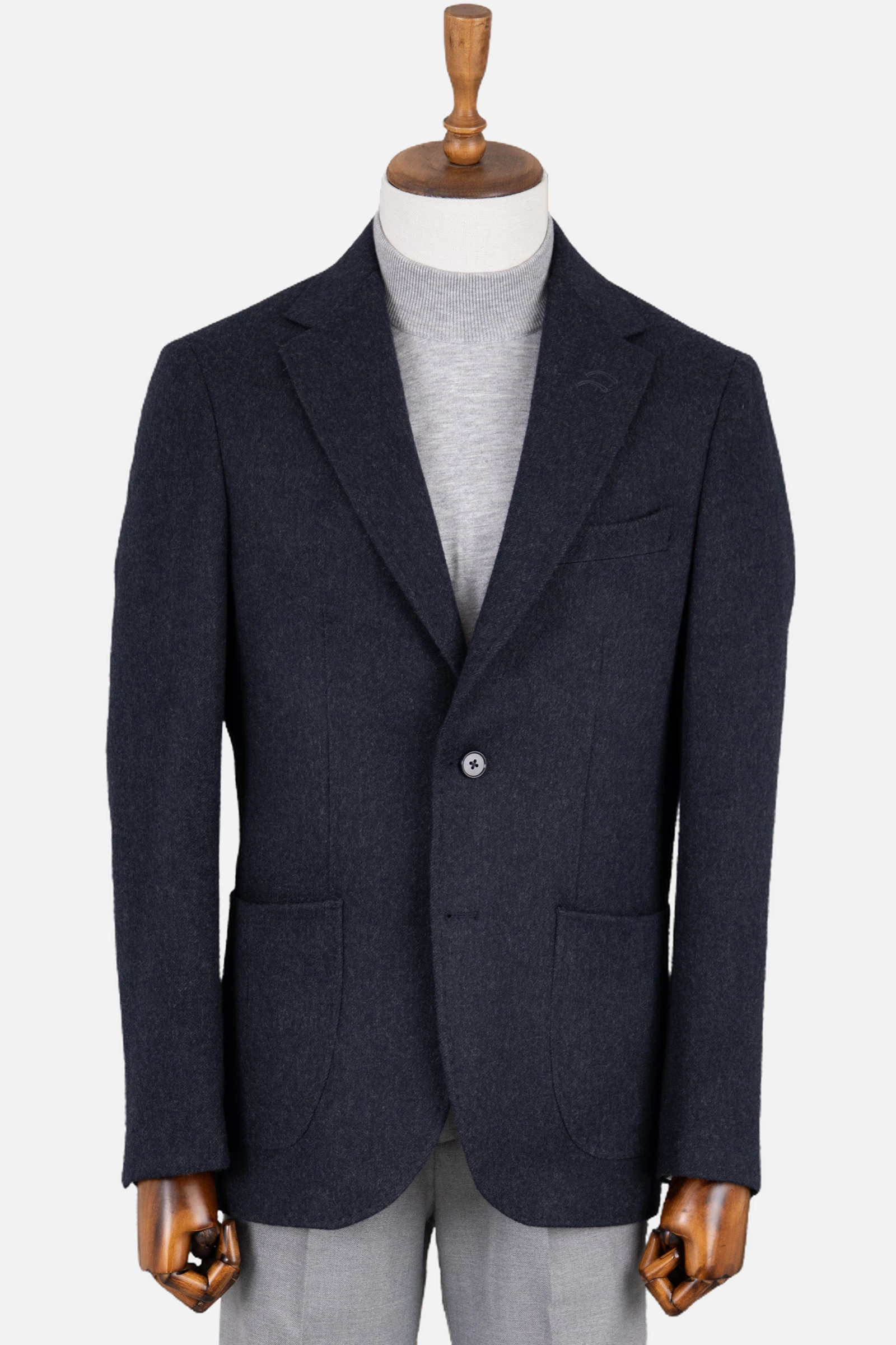 Casual Yün Ceket - Lacivert