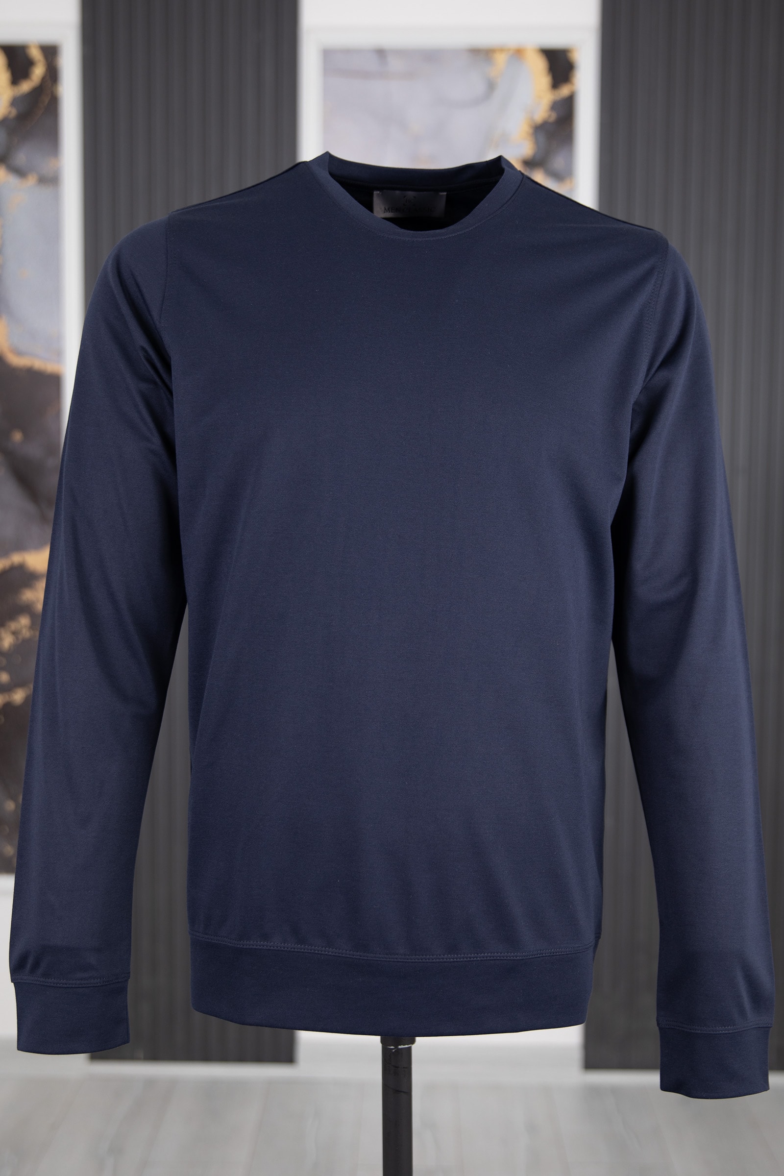 Bisiklet Yaka Sweatshirt - Lacivert