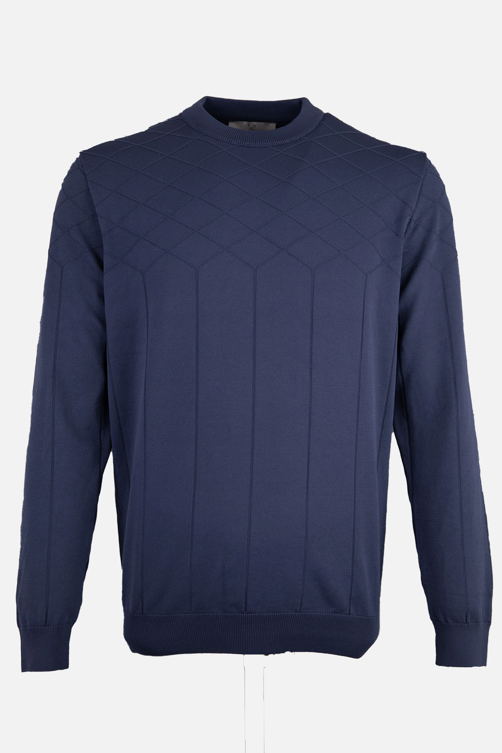 Bisiklet Yaka Triko I Kazak - Lacivert