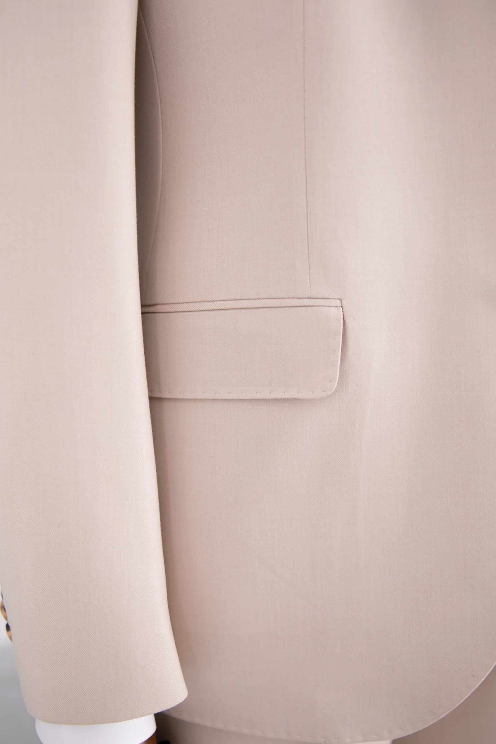 Erkek Yelekli Takım Elbise - Bej