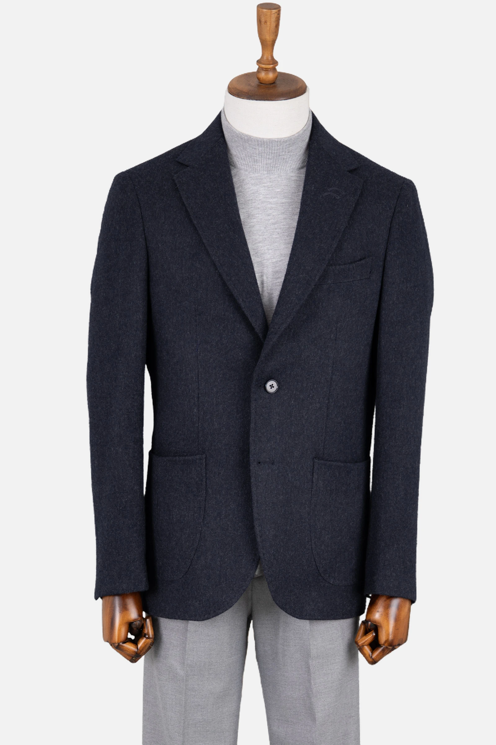 Casual Yün Ceket - Lacivert