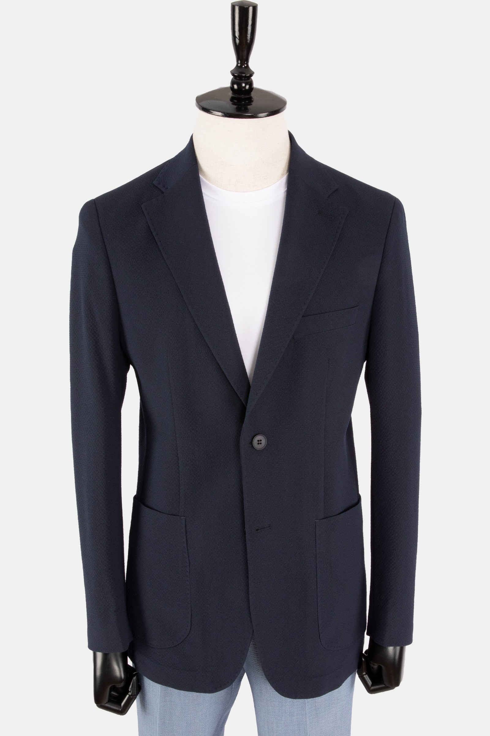 Erkek Gofre Casual Ceket - Lacivert